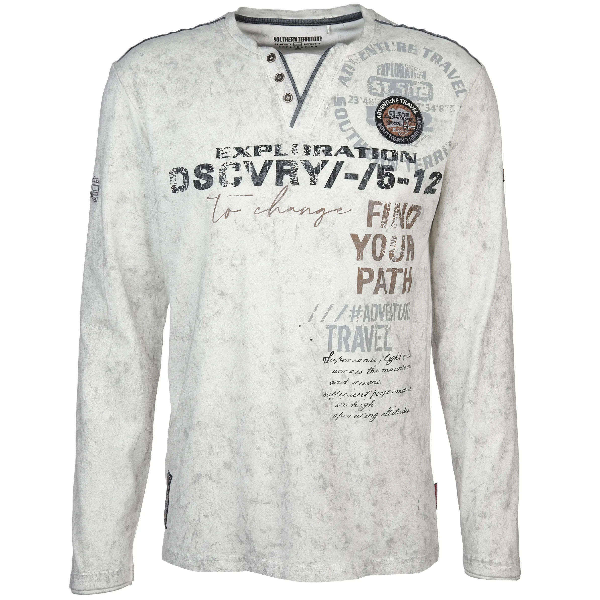Southern Territory He. Henleyshirt 1/1 Arm 2in1 Weiß 884590 OFFWHITE 1 Southern Territory He. Henleyshirt 1/1 Arm 2in1 Weiß 884590 OFFWHITE 1