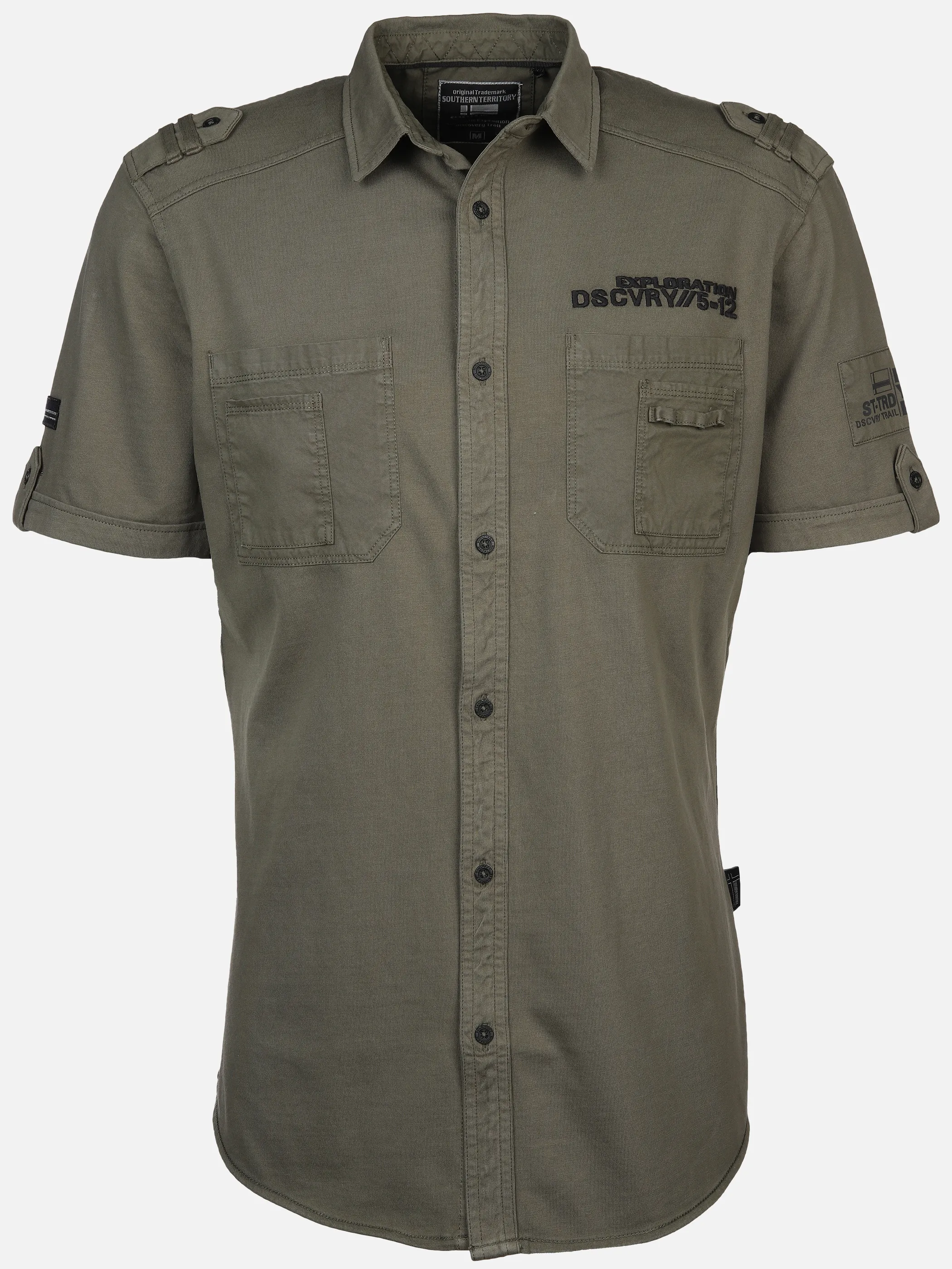 Southern Territory He. Jerseyhemd 1/2 Arm acidwash Oliv 892282 OLIVE 1