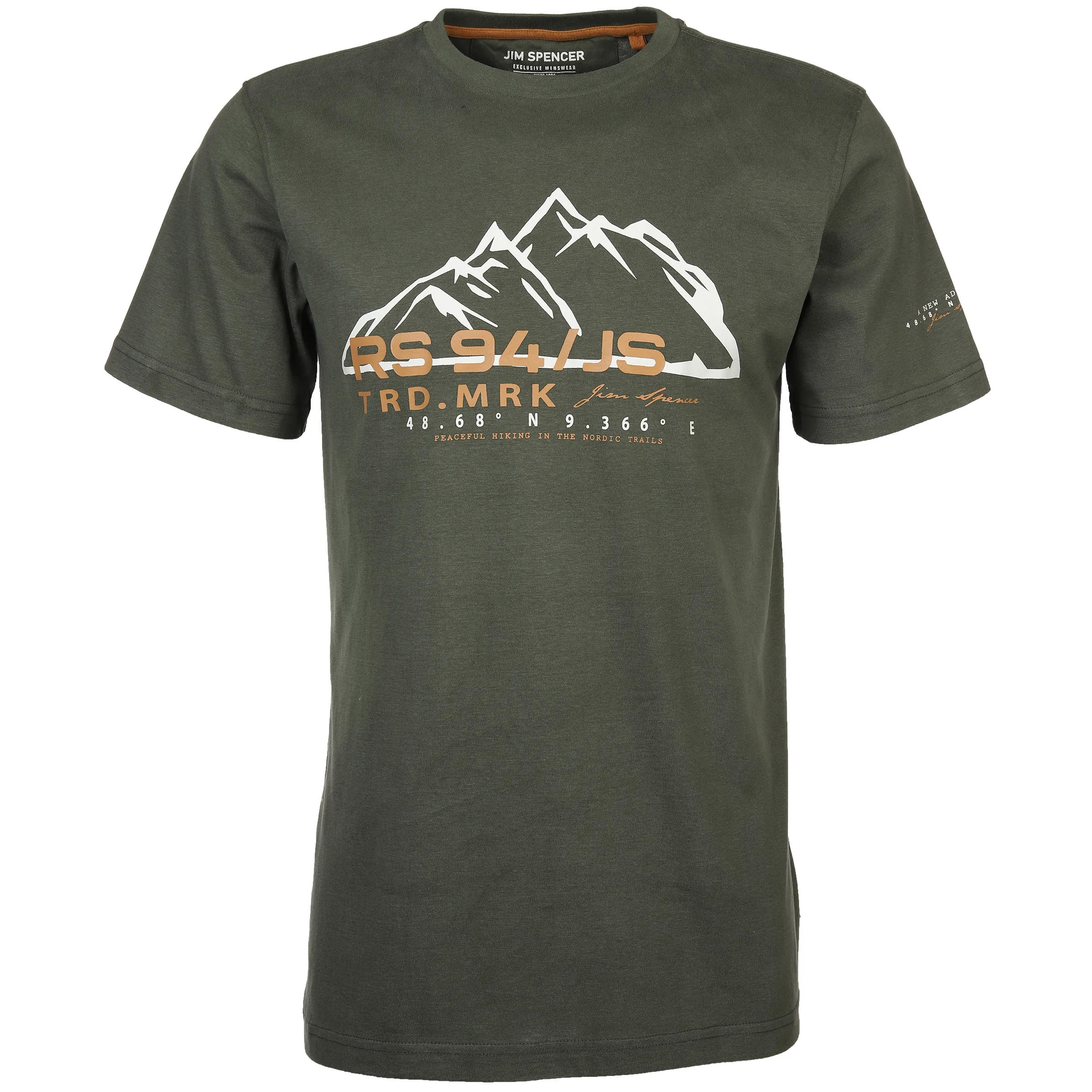 Jim Spencer He. T-Shirt 1/2 Arm Druck RH Grün 883492 KHAKI 1 Jim Spencer He. T-Shirt 1/2 Arm Druck RH Grün 883492 KHAKI 1