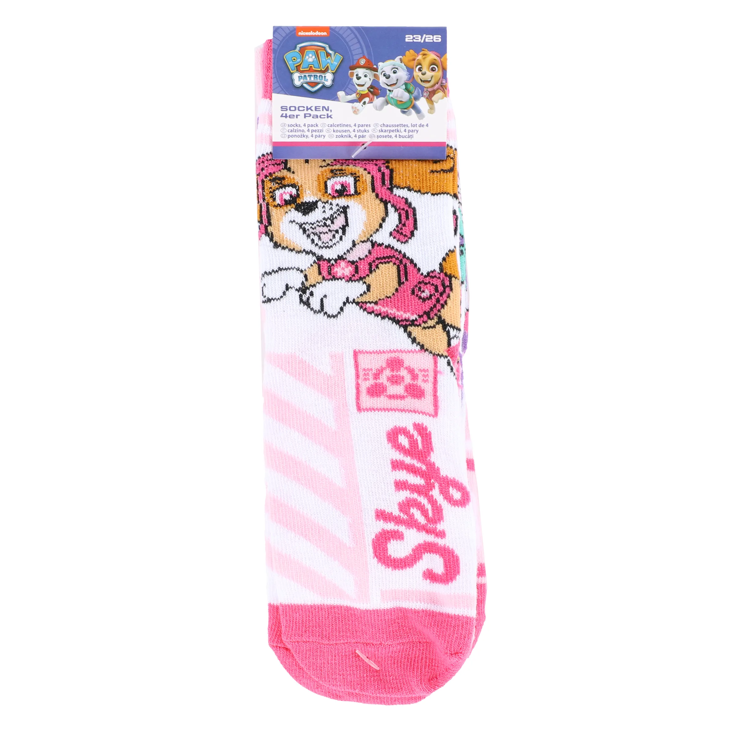 PAW Patrol KM Socken 4er Pack Paw Patrol Bunt 886141 PINK 3