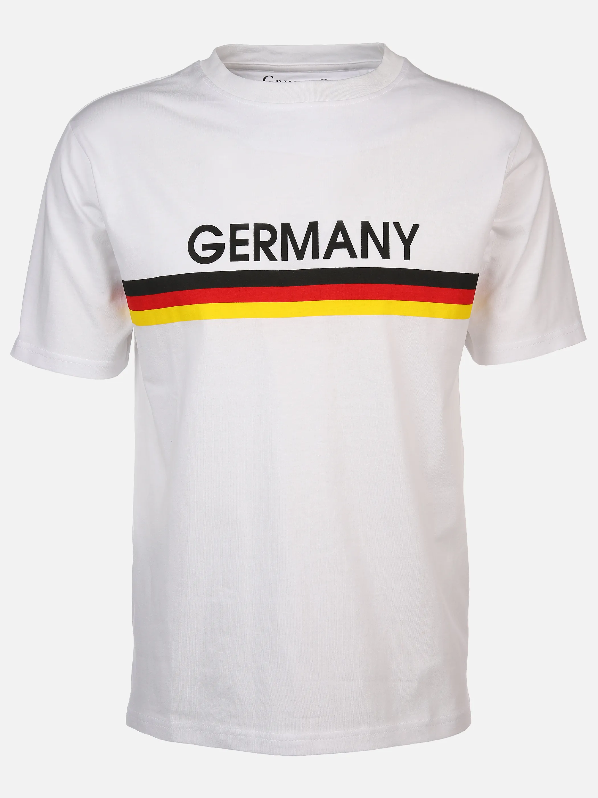 Grinario Sports Unisex T-Shirt EM24, Deutschland Weiß 889226 SP 1