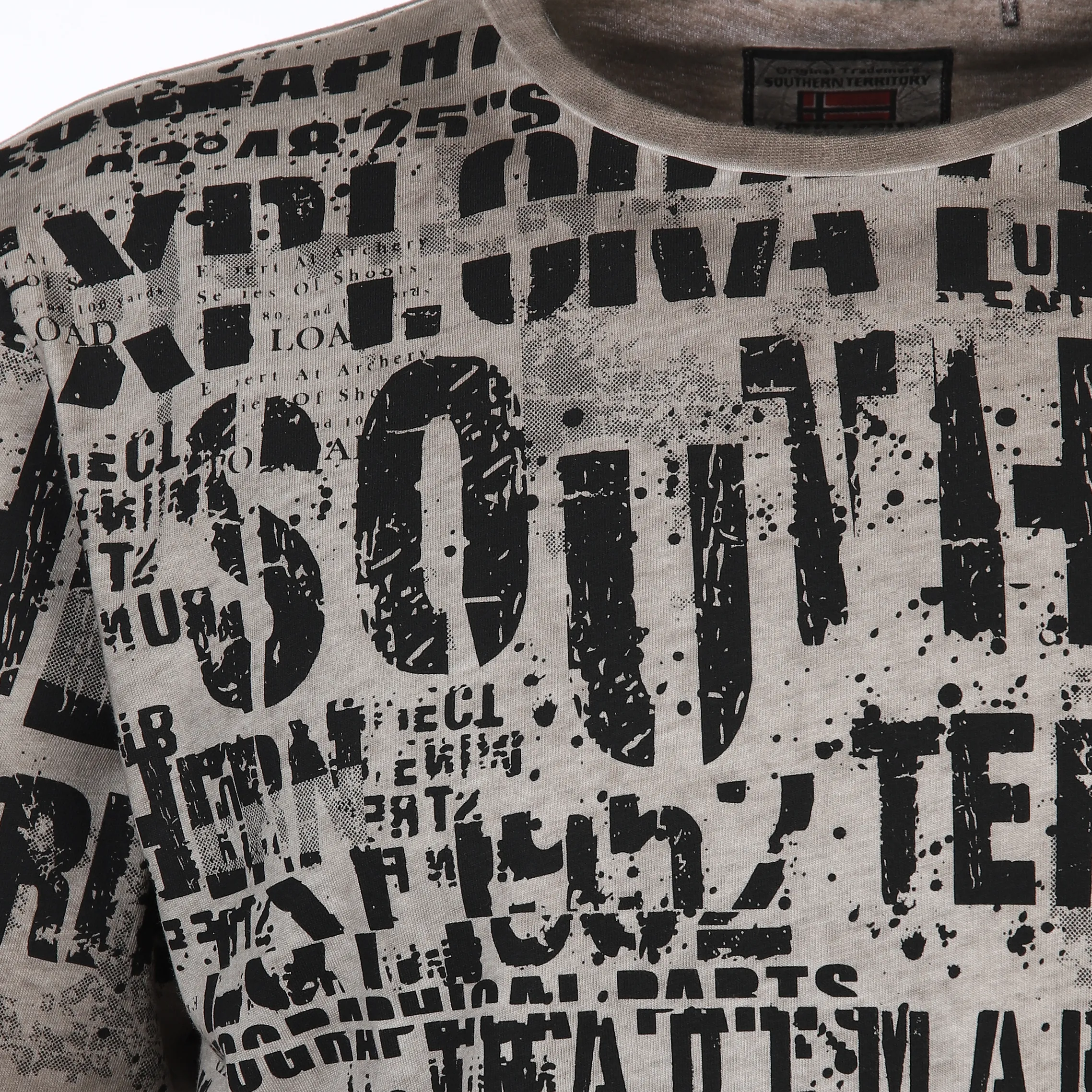 Southern Territory He. T-Shirt 1/2 Arm allover washer Silber 885861 STONE 3 Southern Territory He. T-Shirt 1/2 Arm allover washer Silber 885861 STONE 3