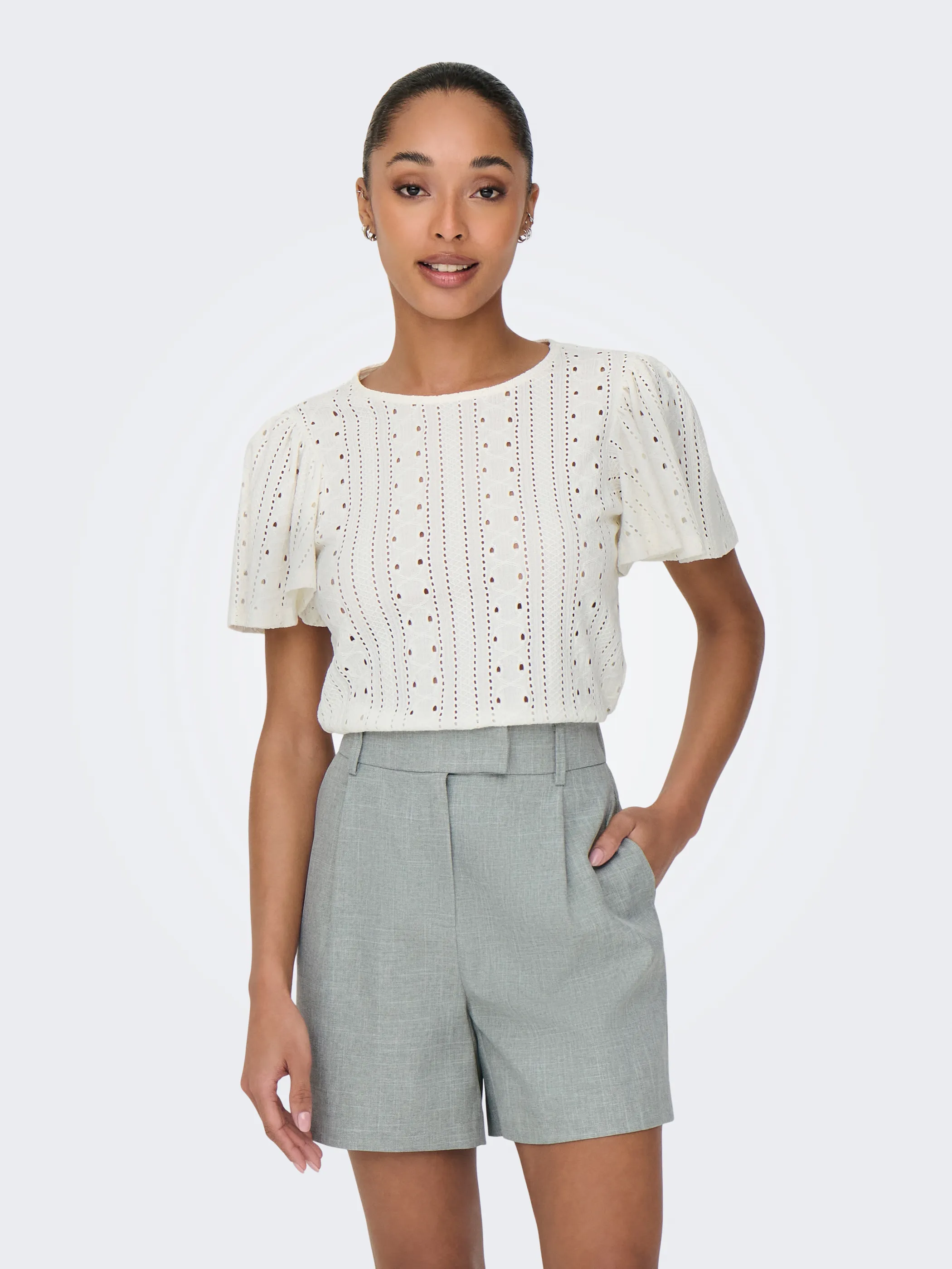 Only 15312474 ONLRIVERSIDE S/S FLAI Weiß 910178 177922 3