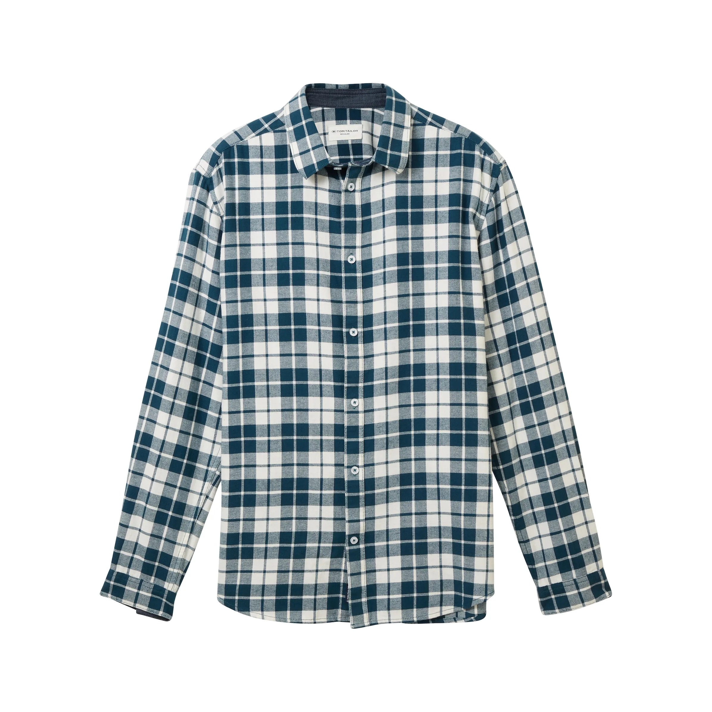 Tom Tailor 1038760 checked shirt Weiß 887480 33845 1