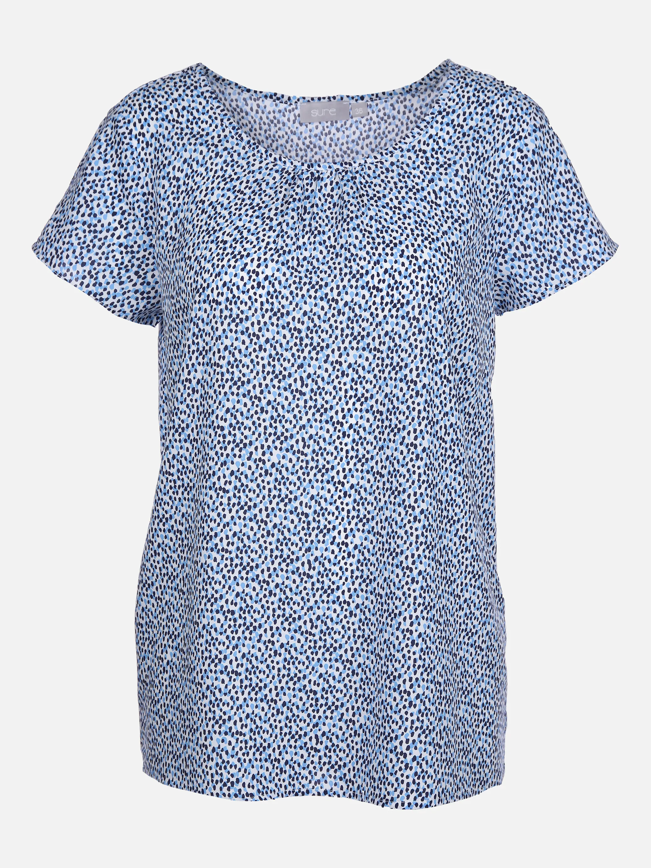 Sure Da-Kurzarm-Bluse m. Print Weiß 862266 MULTI 3 1