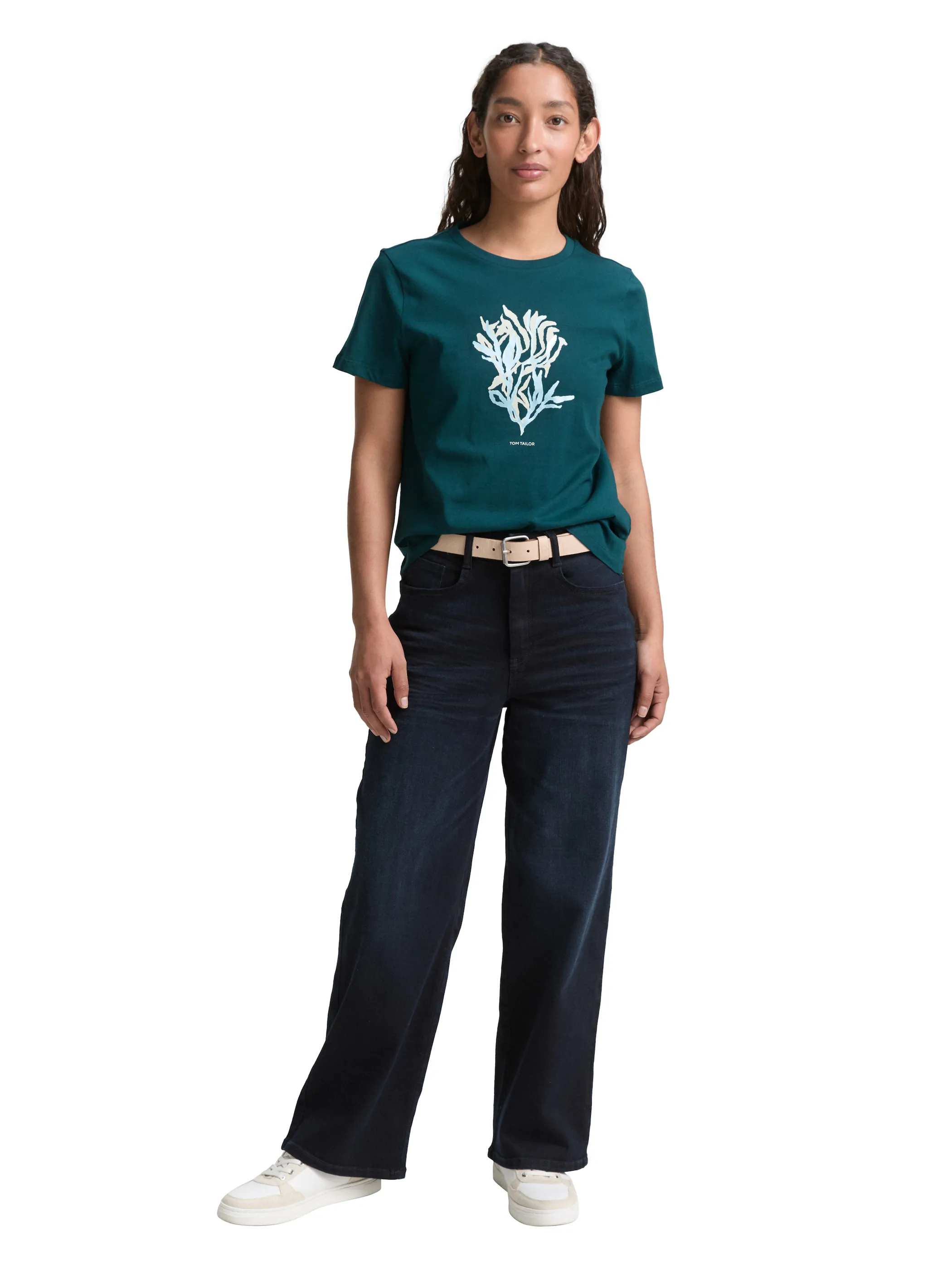 Tom Tailor 1046437 T-shirt basic with print Grün 910035 27528 4