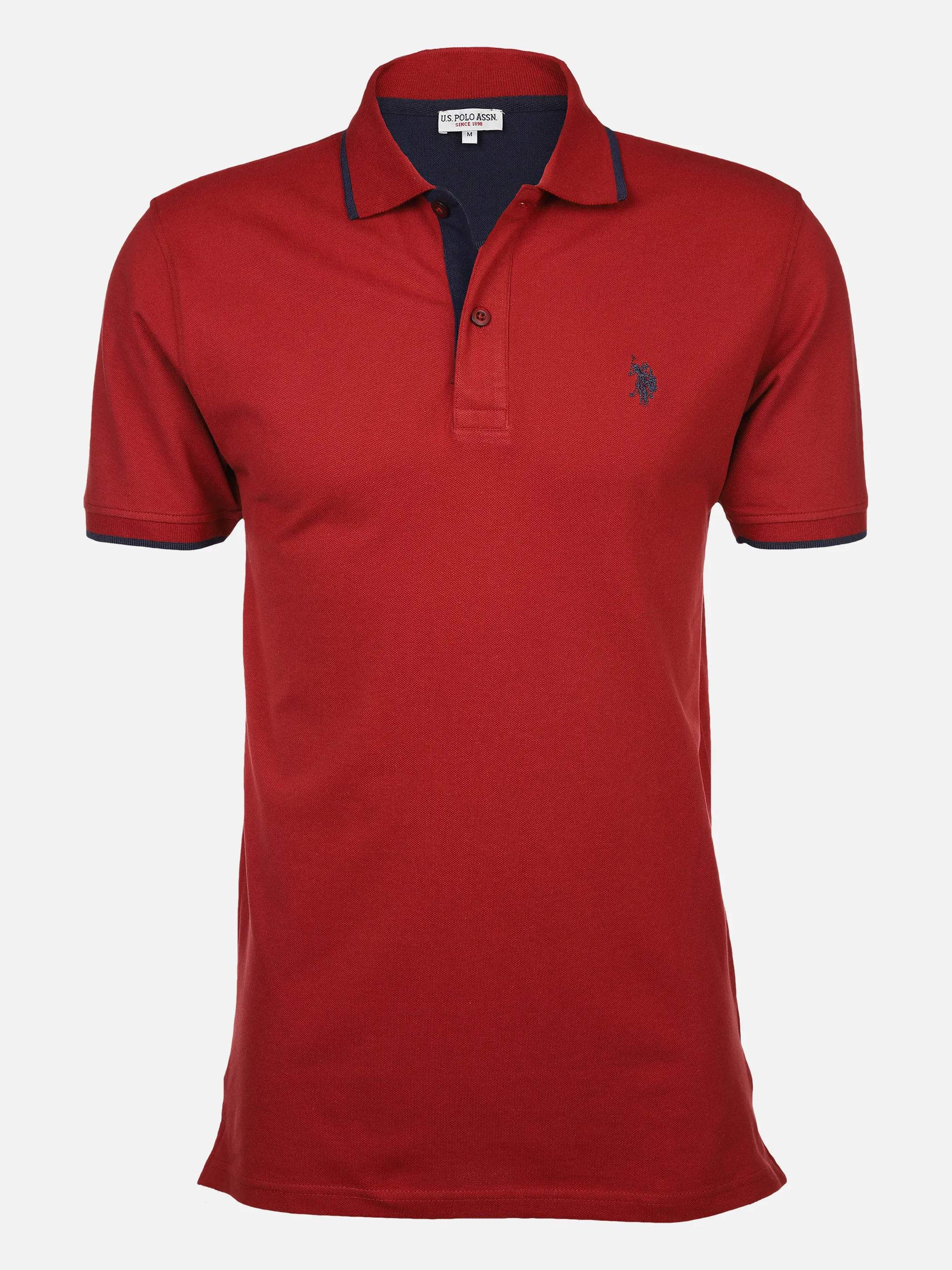 U.S. Polo Assn. He. Poloshirt 1/2 Arm uni Rot 861379 250 WINE 1