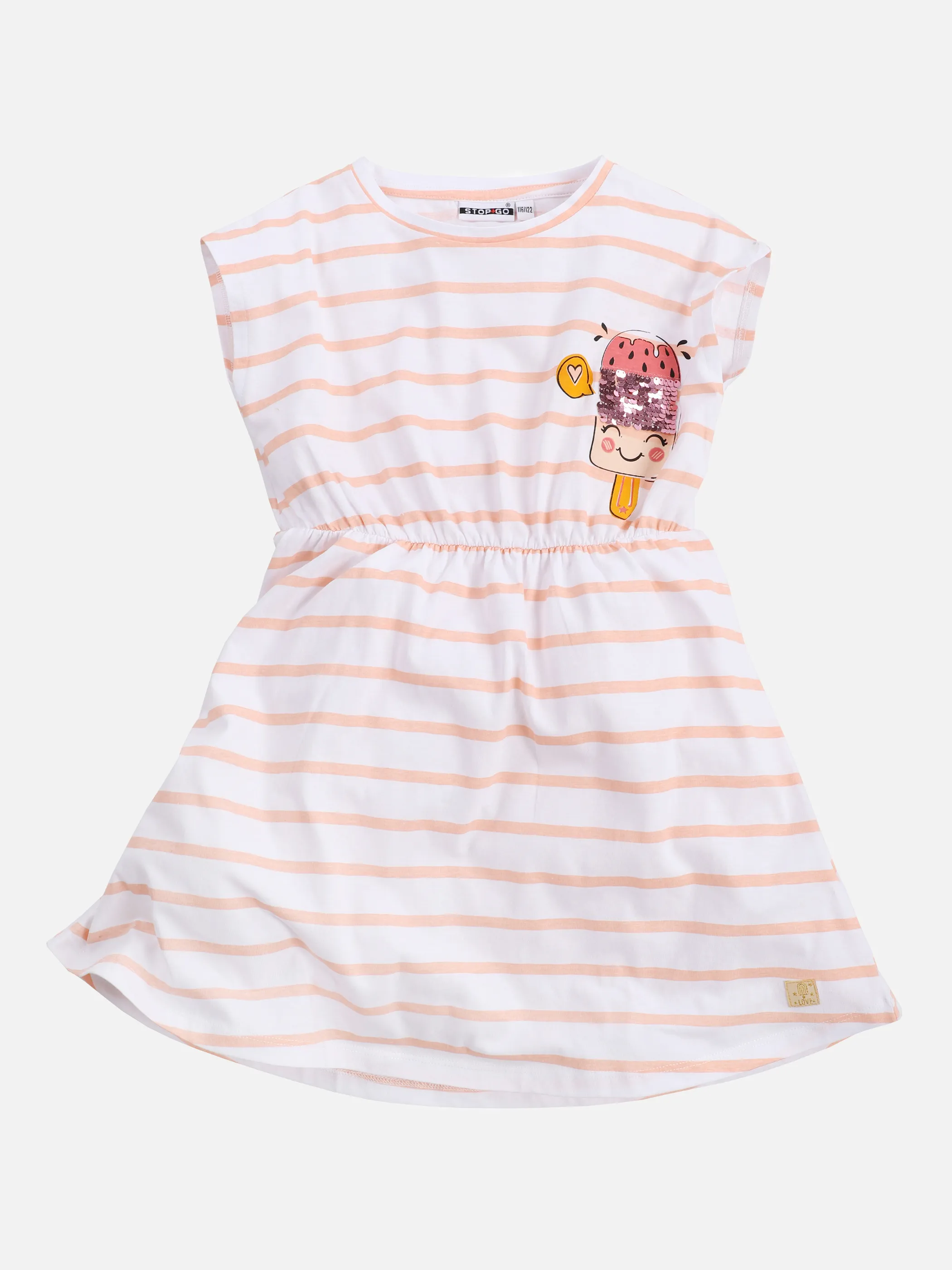 Stop + Go MG Kleid in weiß+apricot ge- Weiß 862987 WEIß 1 Stop + Go MG Kleid in weiß+apricot ge- Weiß 862987 WEIß 1