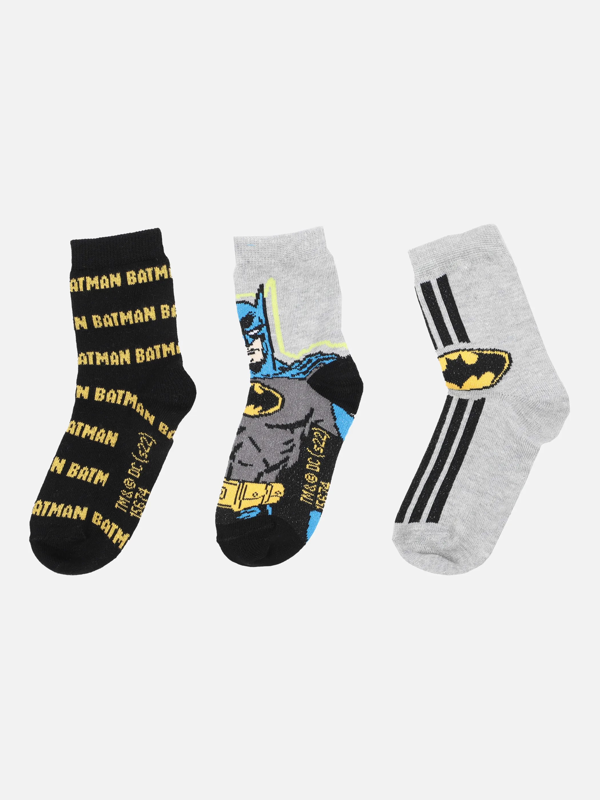 Lizenz Ki-Lizenz Socken 3er Pack Schwarz 866546 BAT MAN 2