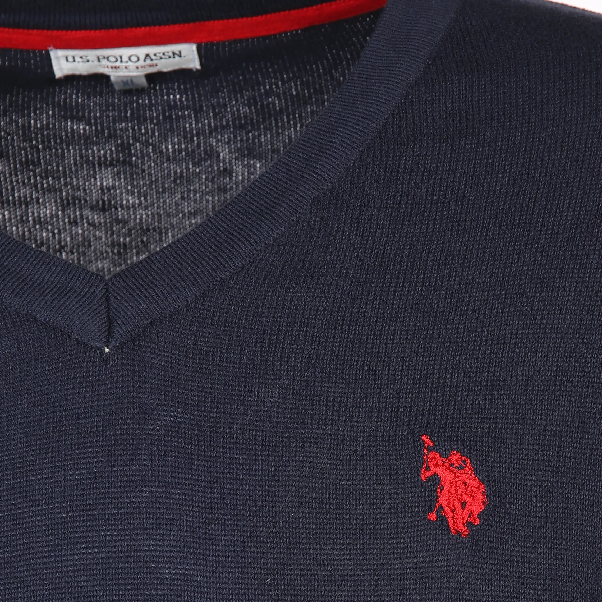 U.S. Polo Assn. He. Pullover V-Ausschnitt Marine 889560 NAVY 3