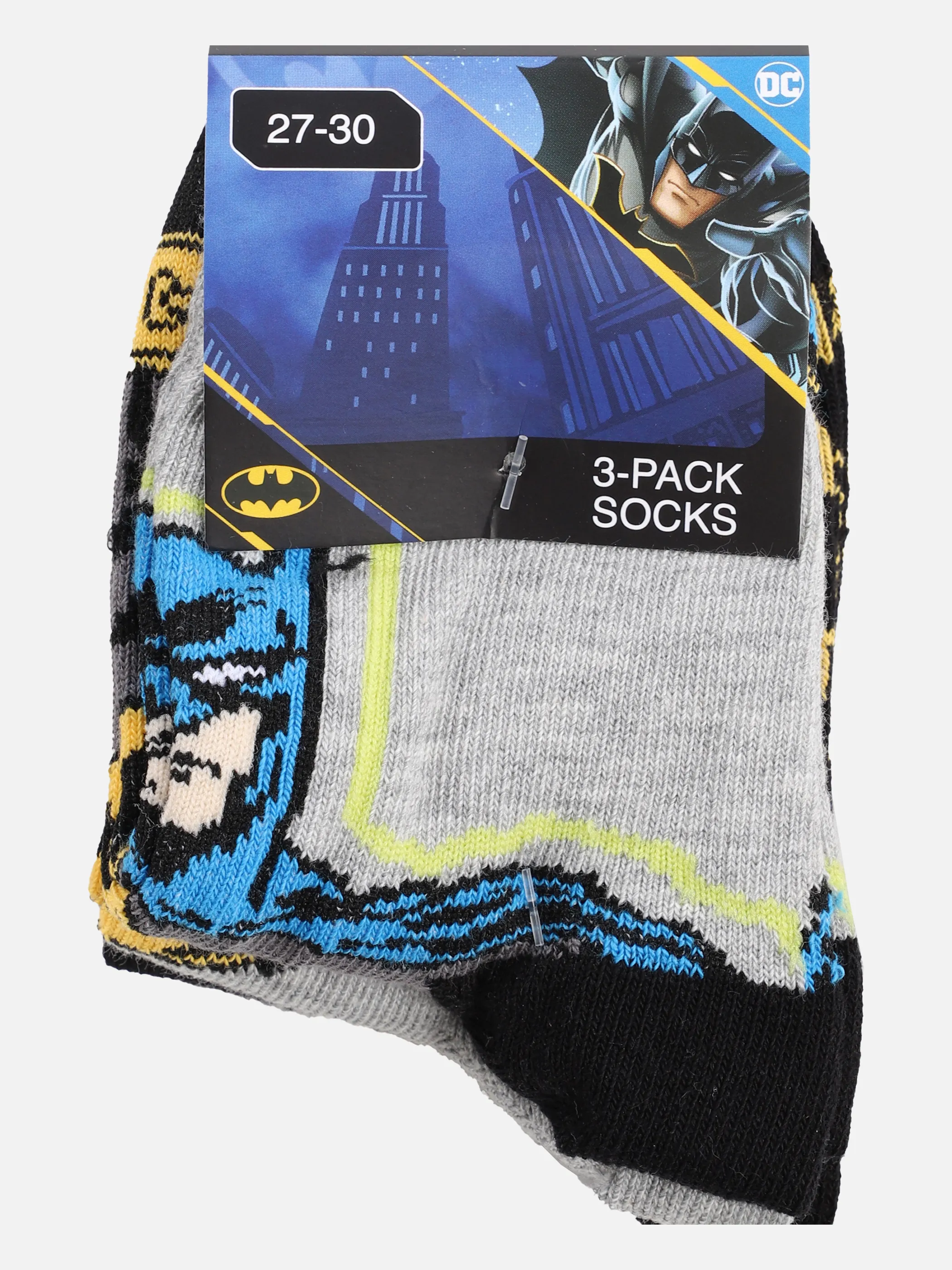 Lizenz Ki-Lizenz Socken 3er Pack Schwarz 866546 BAT MAN 3