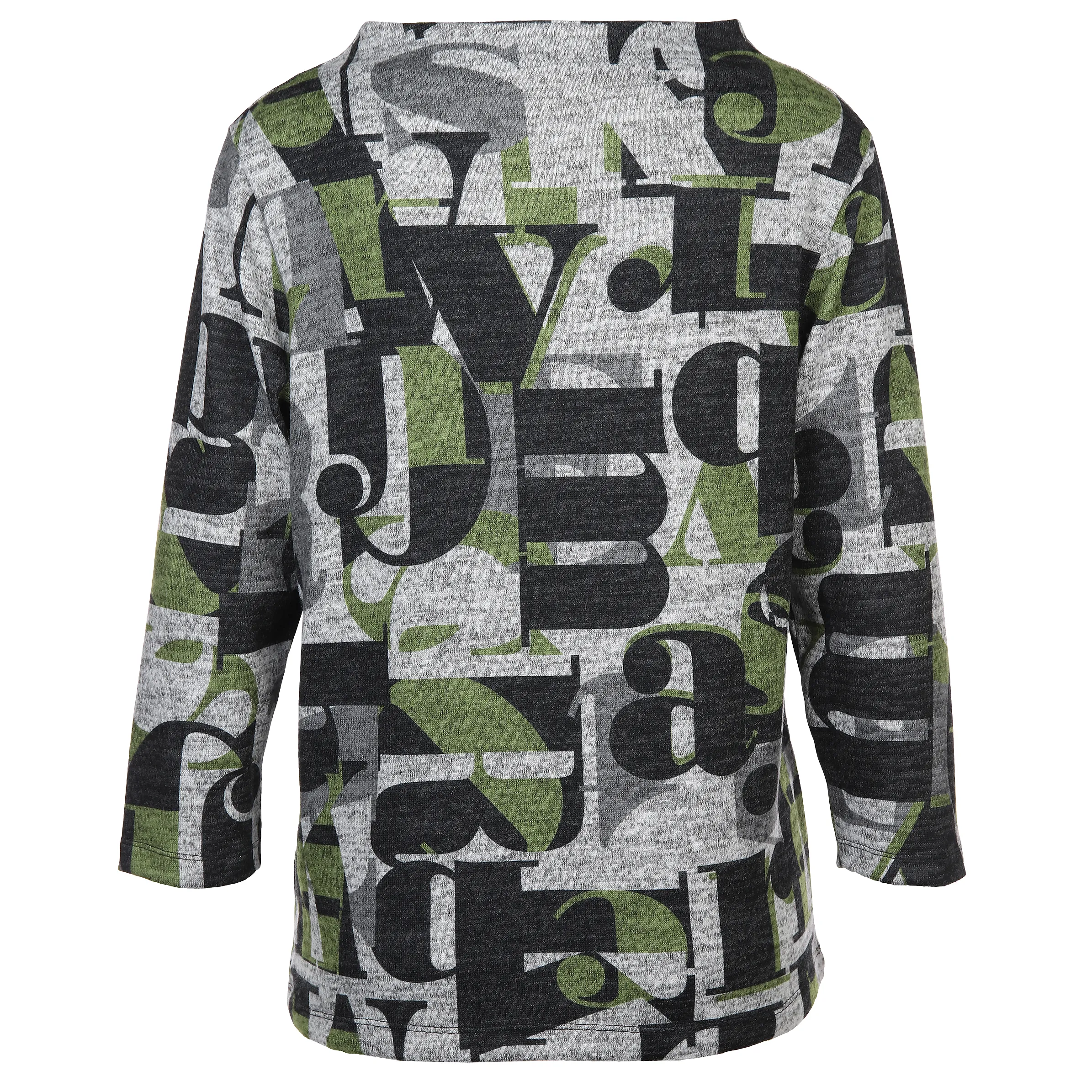 Lisa Tossa Da-Flauschshirt m. 3/4 Arm Grau 886335 GRAU/SCHWA 2 Lisa Tossa Da-Flauschshirt m. 3/4 Arm Grau 886335 GRAU/SCHWA 2