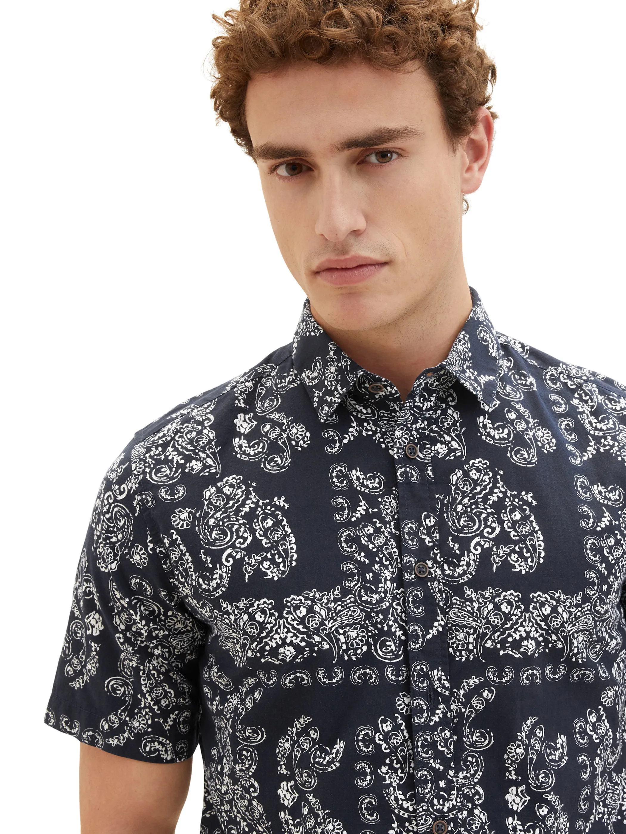 Tom Tailor 1036218 printed paisley shirt Blau 880557 31783 3