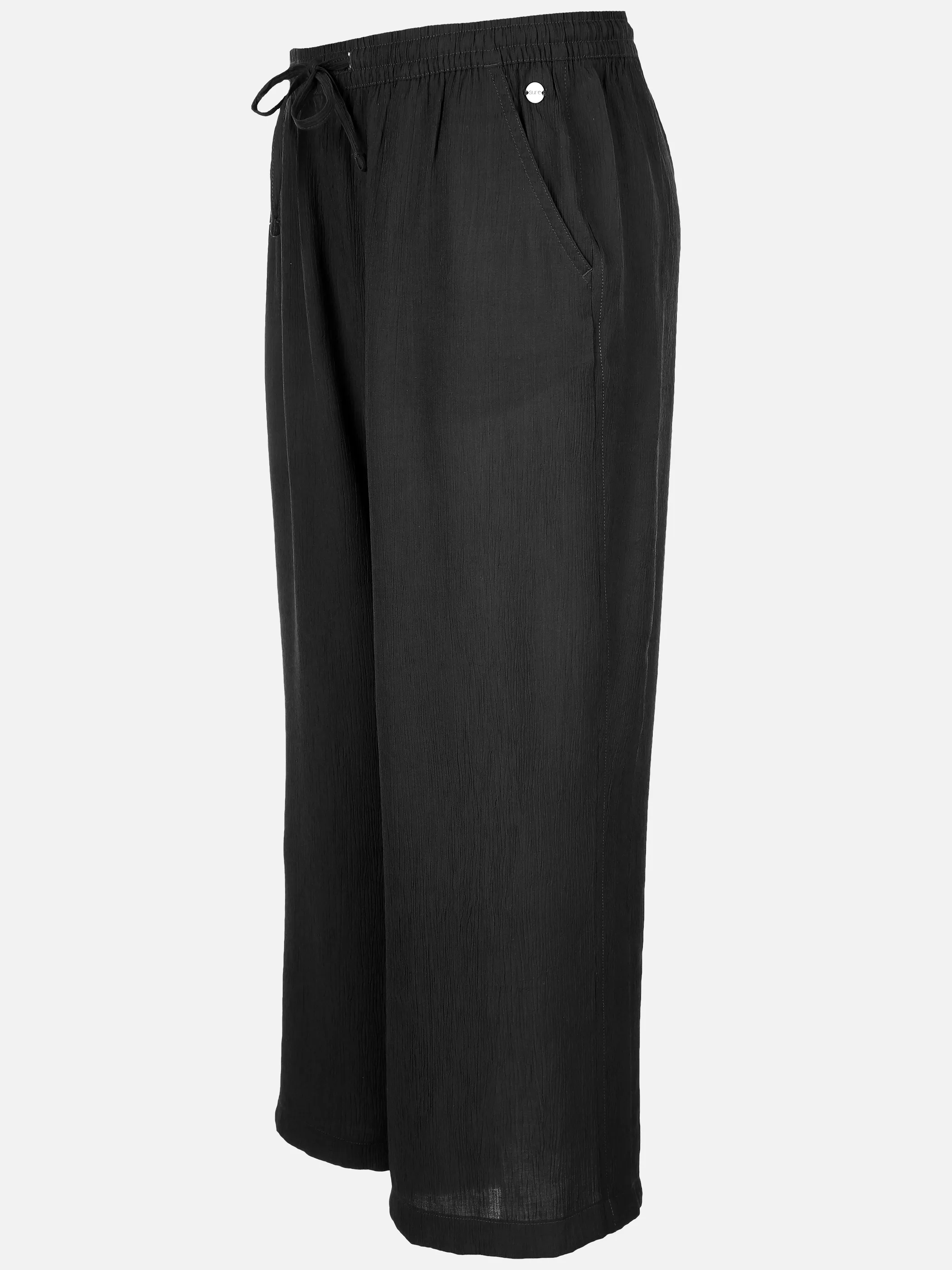 Sure Da-Stoffhose aus Knitterstoff Schwarz 890794 BLACK 3