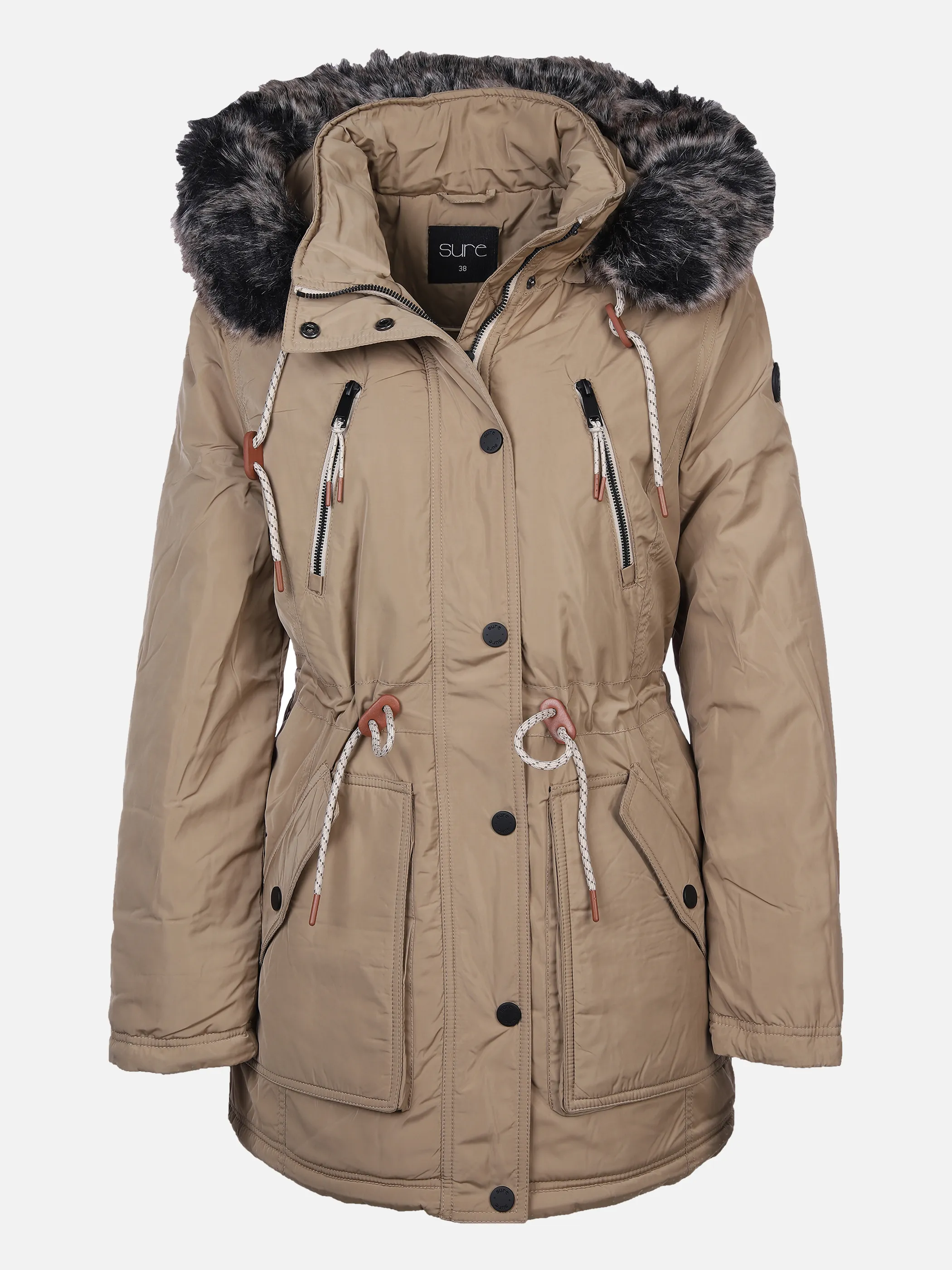 Damen Winterjacke mit Kapuze | CAMEL | noSize | 866392-camel