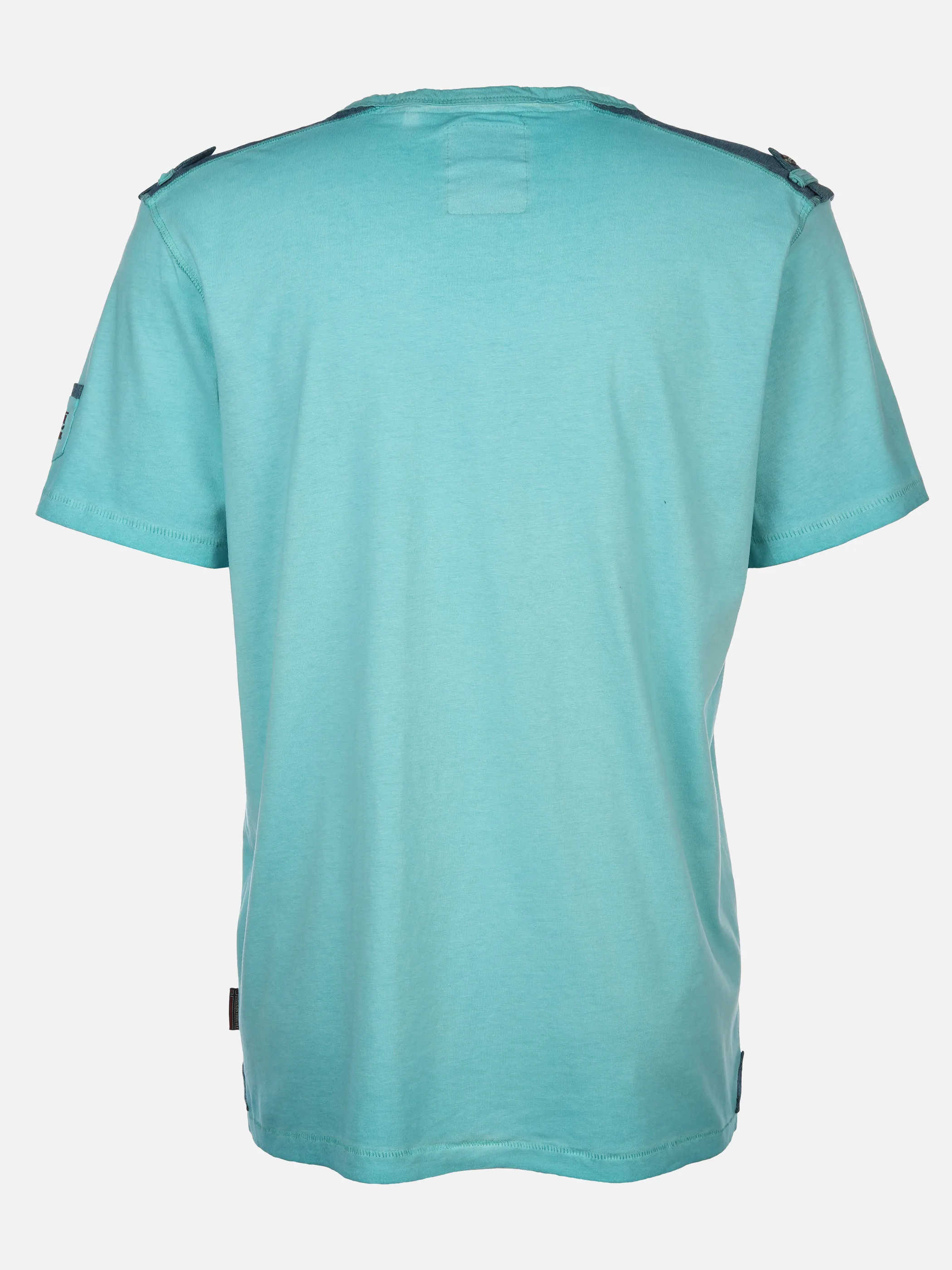 Southern Territory He. Henleyshirt 1/2 Arm print Blau 894391 AQUA 2