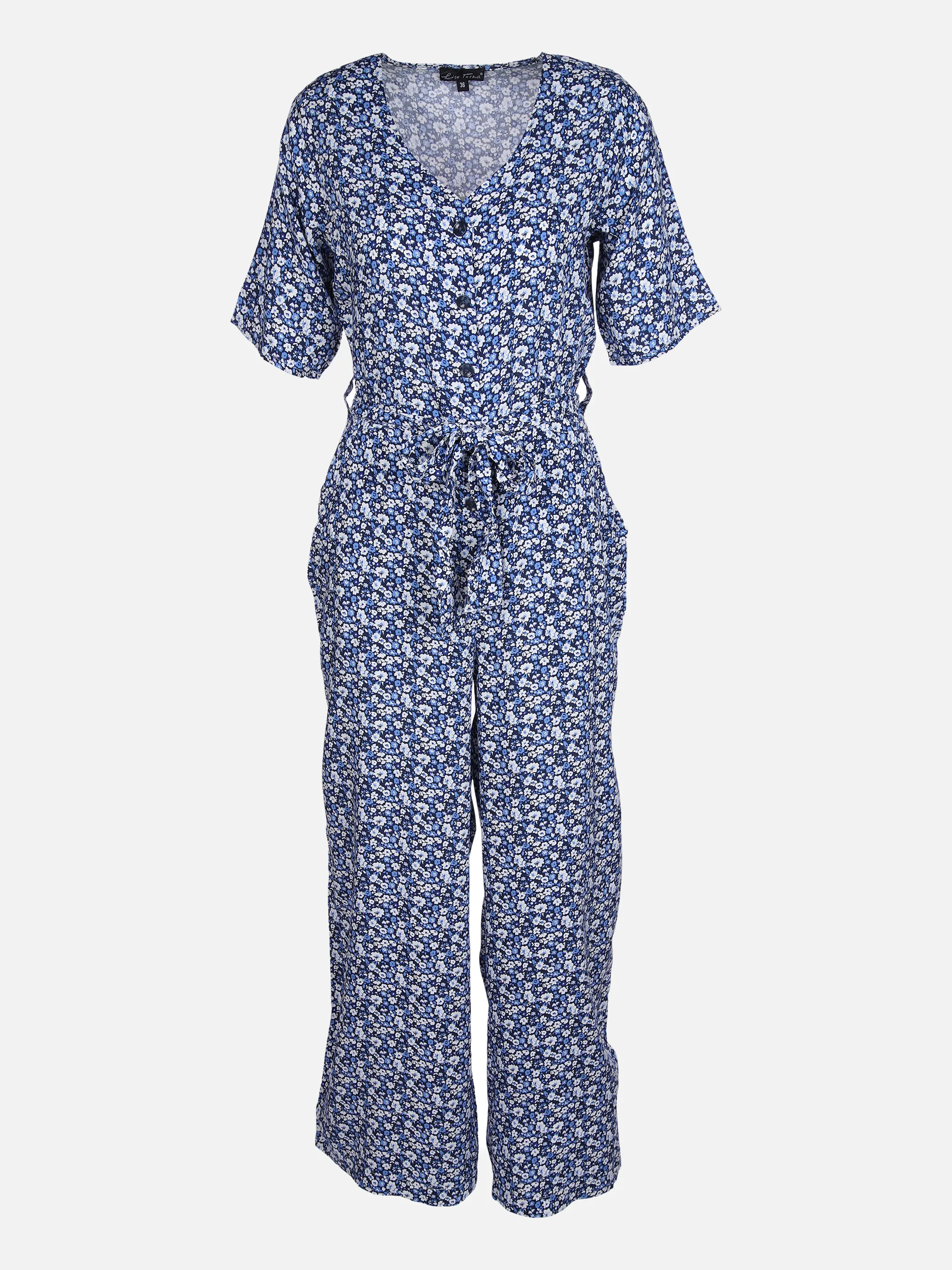 Lisa Tossa Da-Jumpsuit m. V-Ausschnitt Blau 863134 BLAU GEM. 1 Lisa Tossa Da-Jumpsuit m. V-Ausschnitt Blau 863134 BLAU GEM. 1