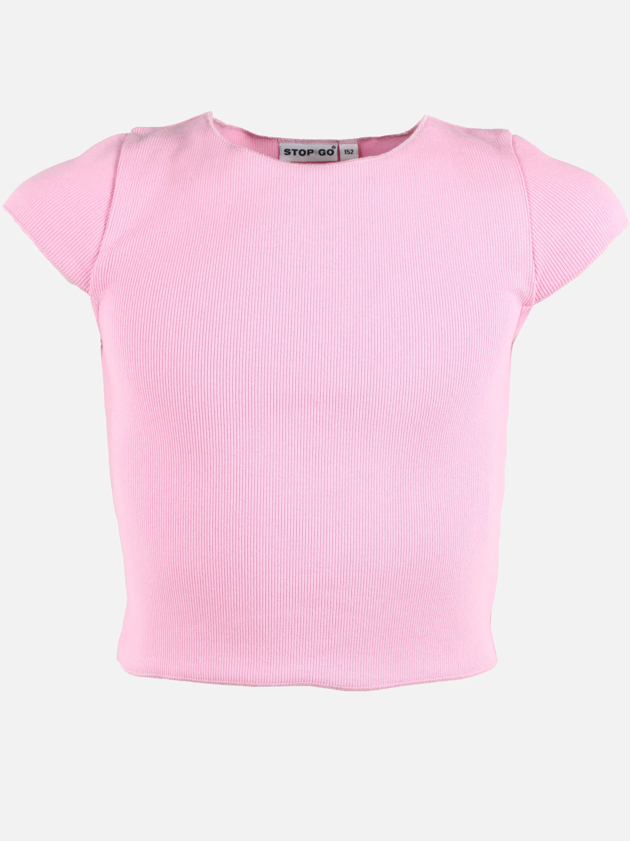 Stop + Go JM geripptes rundhals T-Shirt Pink 890971 PINK 1