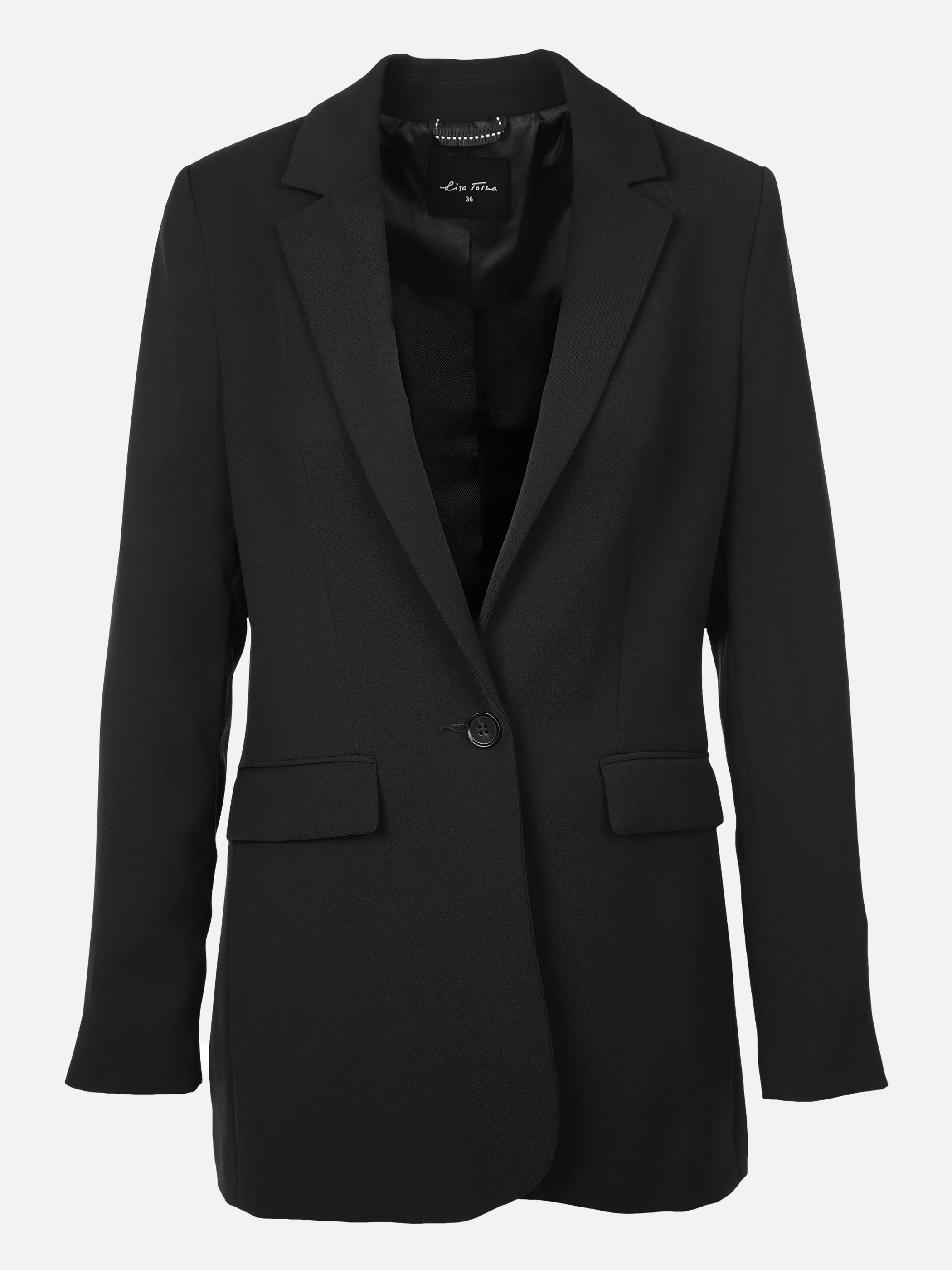 Lisa Tossa Da-Blazer in langer Form Schwarz 876278 SCHWARZ 1