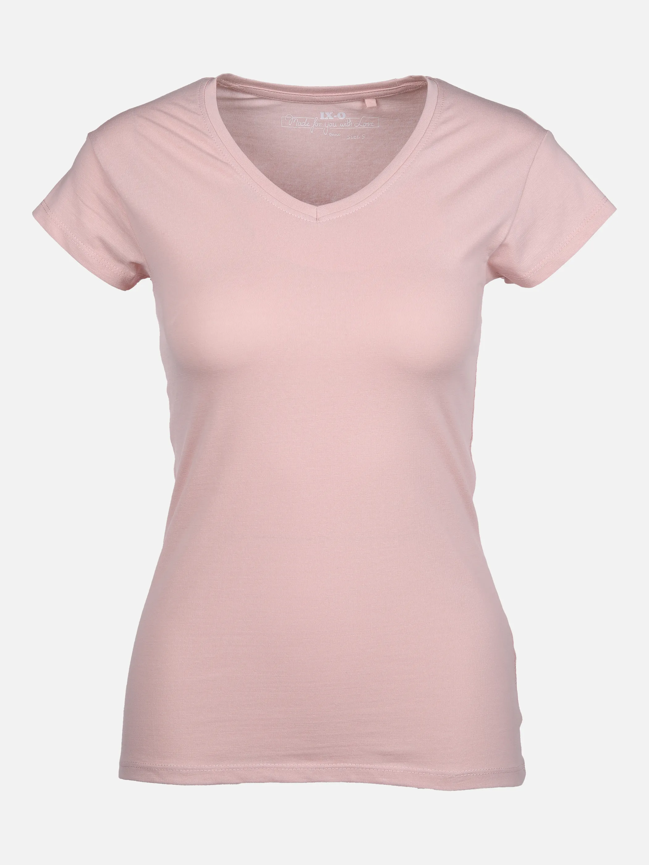 IX-O YF-Da-T-Shirt, V-Neck Rosa 863770 14-1506TCX 1