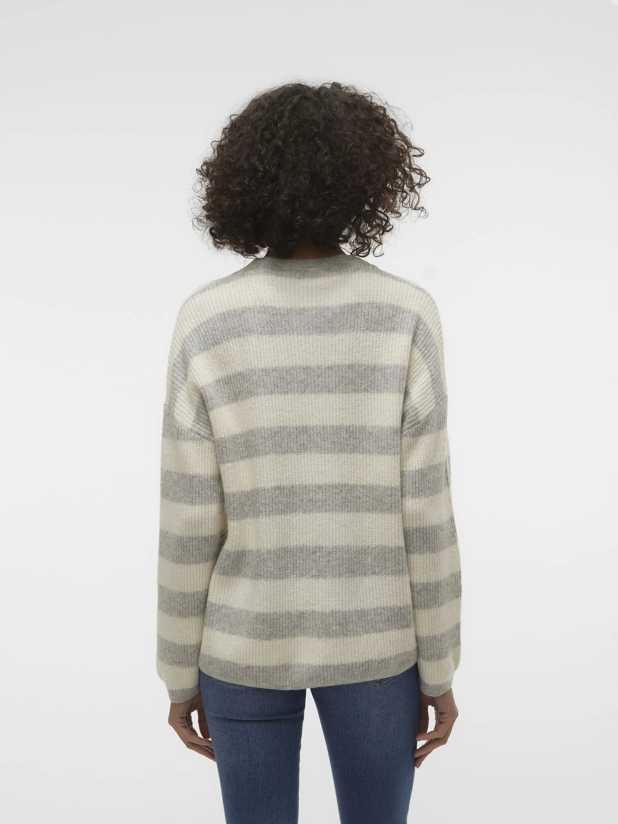 Vero Moda 10304688 VMNATAHLIE LS O-NECK Grau 896760 178994002 3