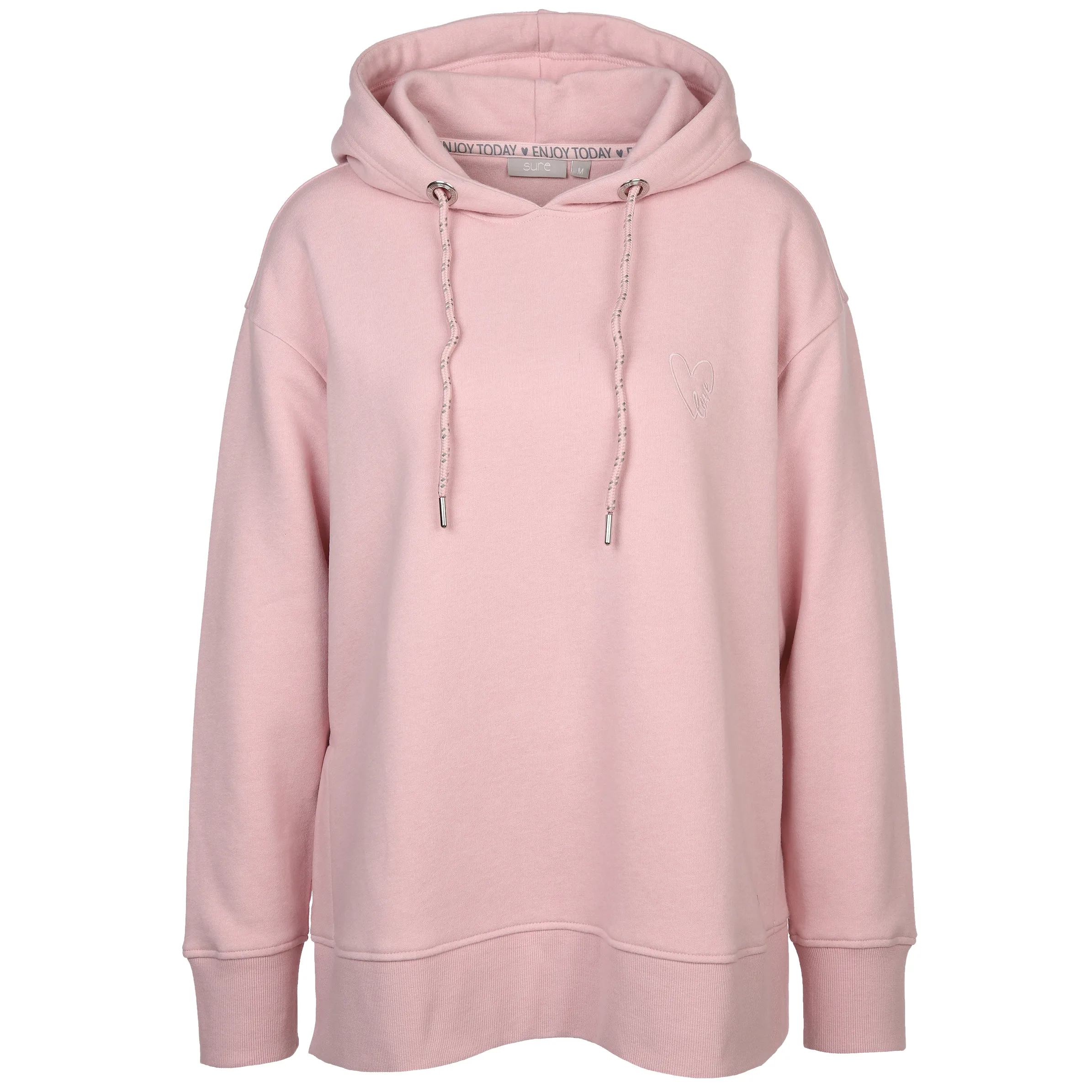 Sure Da-Sweatshirt m. Kapuze 1/1 Arm Rosa 880882 BLUSH 1