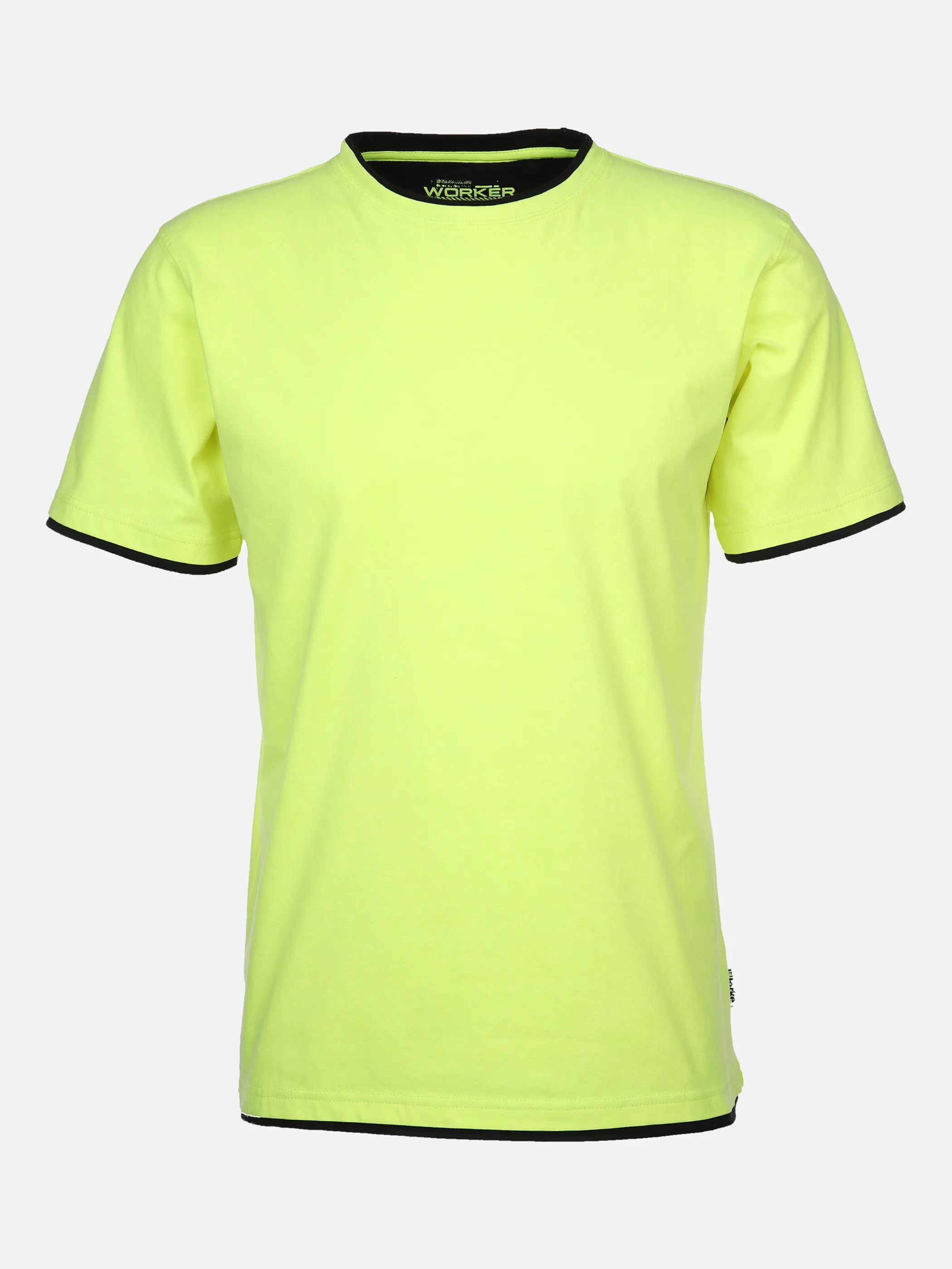 Worker He. T-Shirt 1/2 Arm 2in1 basic Gelb 833571 NEON YELLO 1