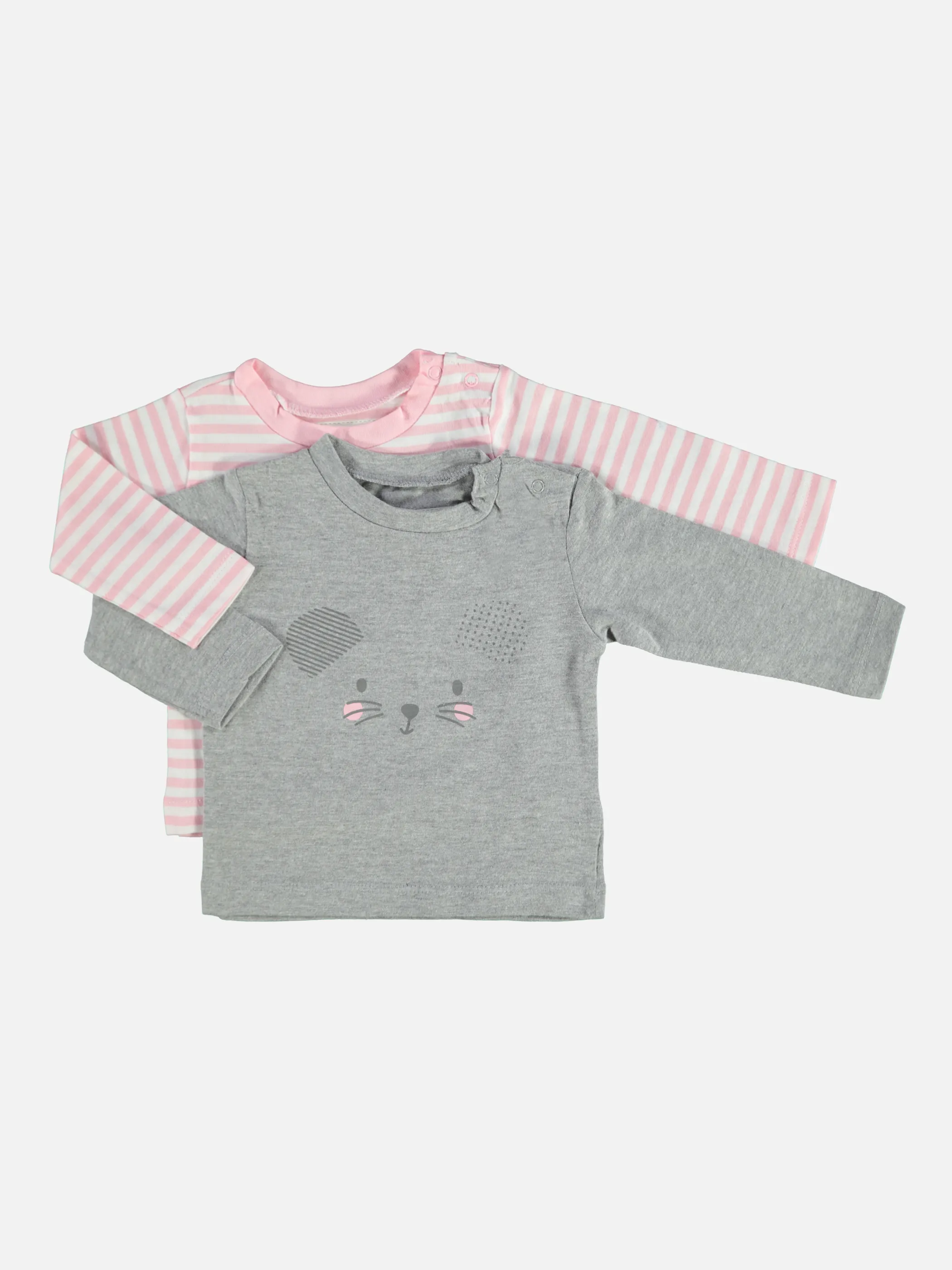 Lilly&Fynn BG TShirt 2er Pack 1/1 Arm Rosa 838846 GRAU 1