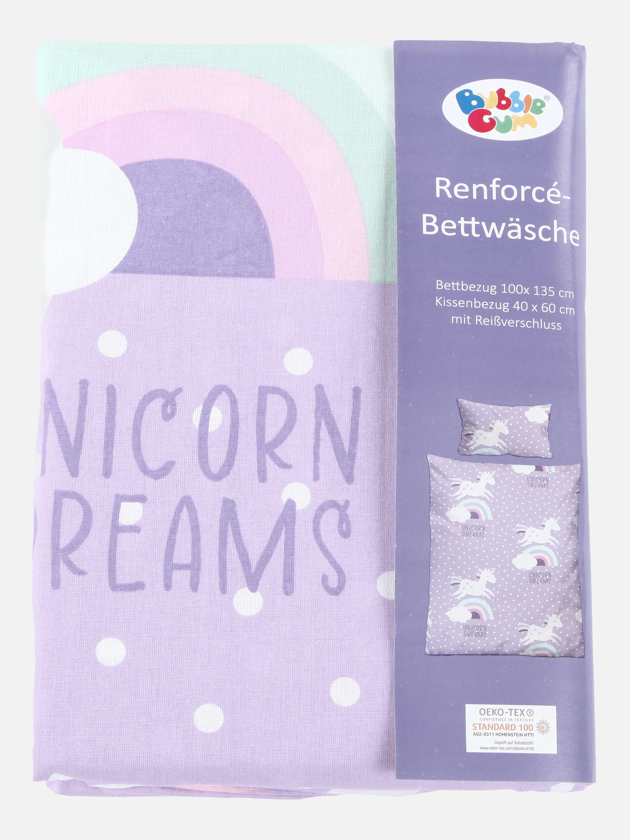 Bubble Gum Kinderbettwäsche Einhorn Lila 875688 LILA 3