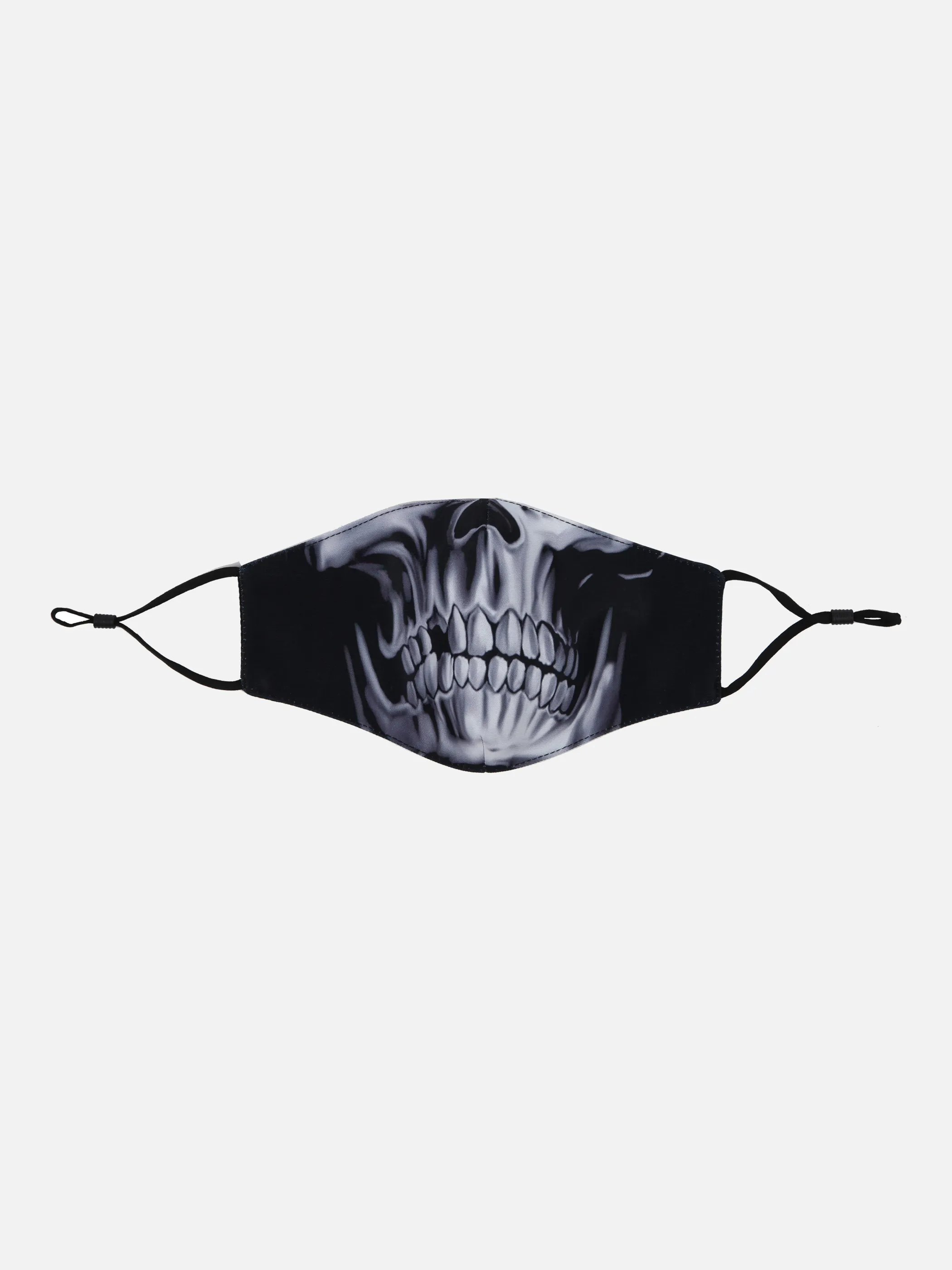 Stoffmaske Fotodruck Schwarz 847858 SKULL WHIT 1