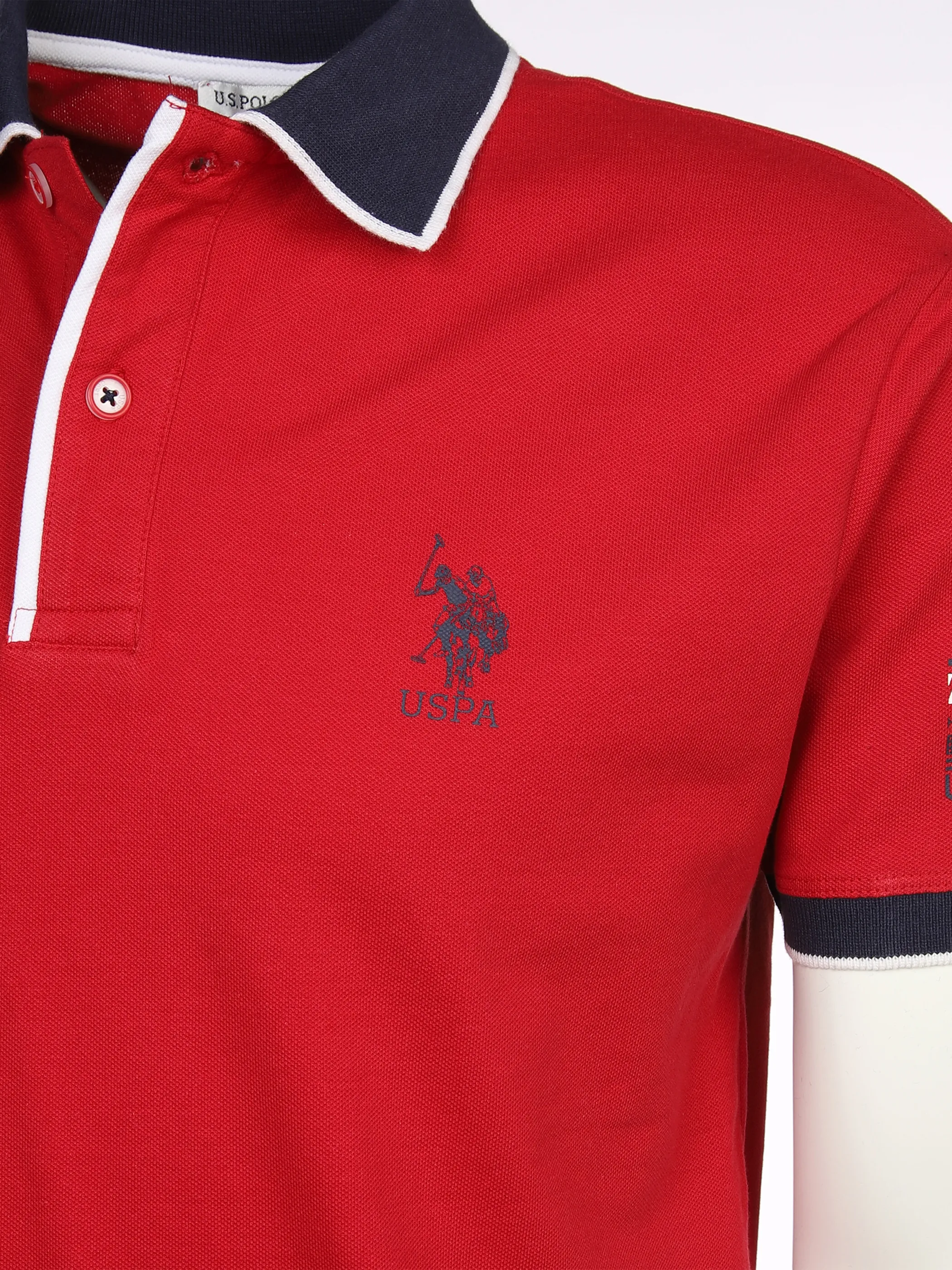 U.S. Polo Assn. He. Poloshirt 1/2 Arm Rot 881266 ROT 3