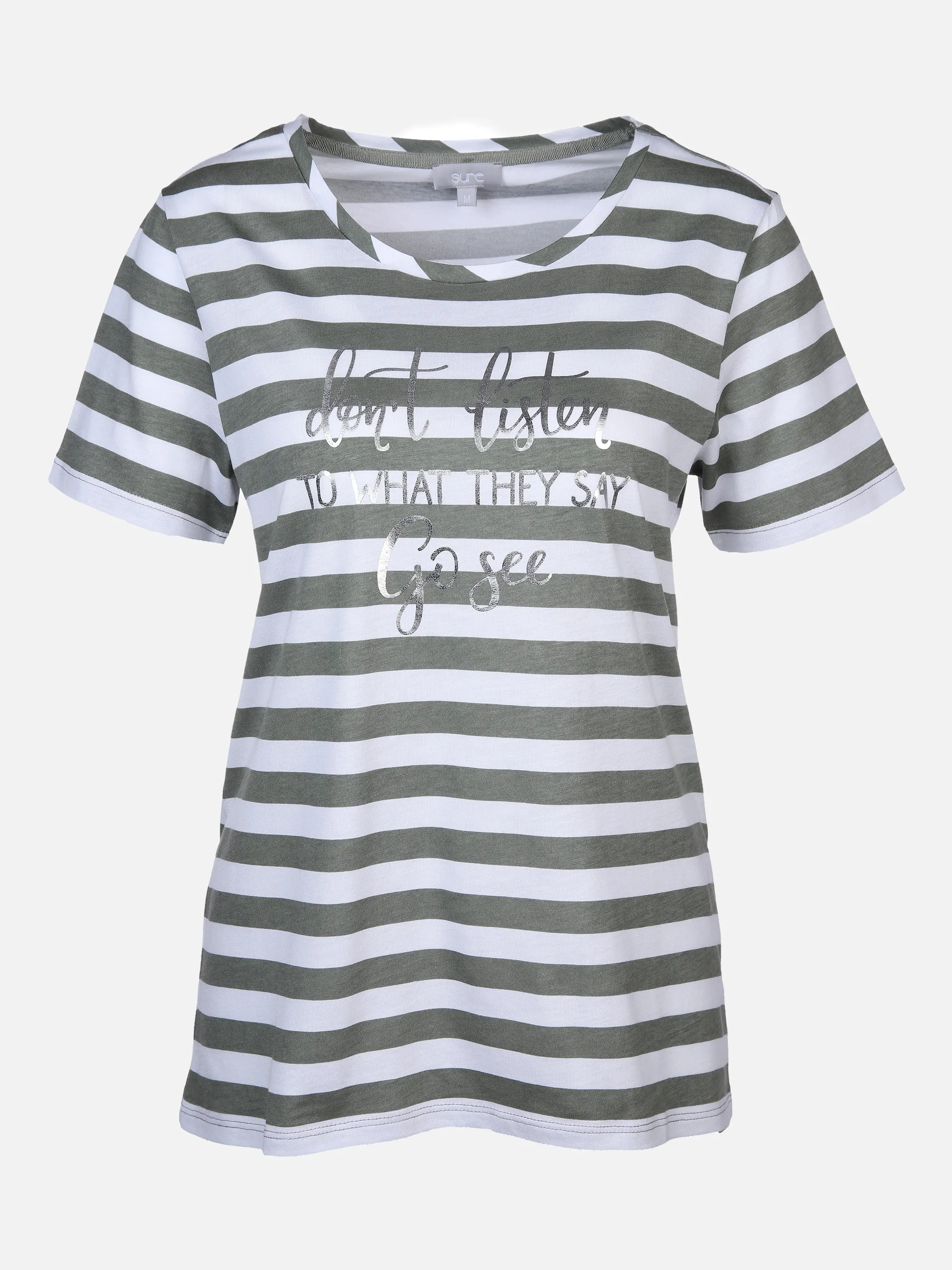Sure Da-T-Shirt Ringel Grün 837598 OLIVE/WHIT 1 Sure Da-T-Shirt Ringel Grün 837598 OLIVE/WHIT 1