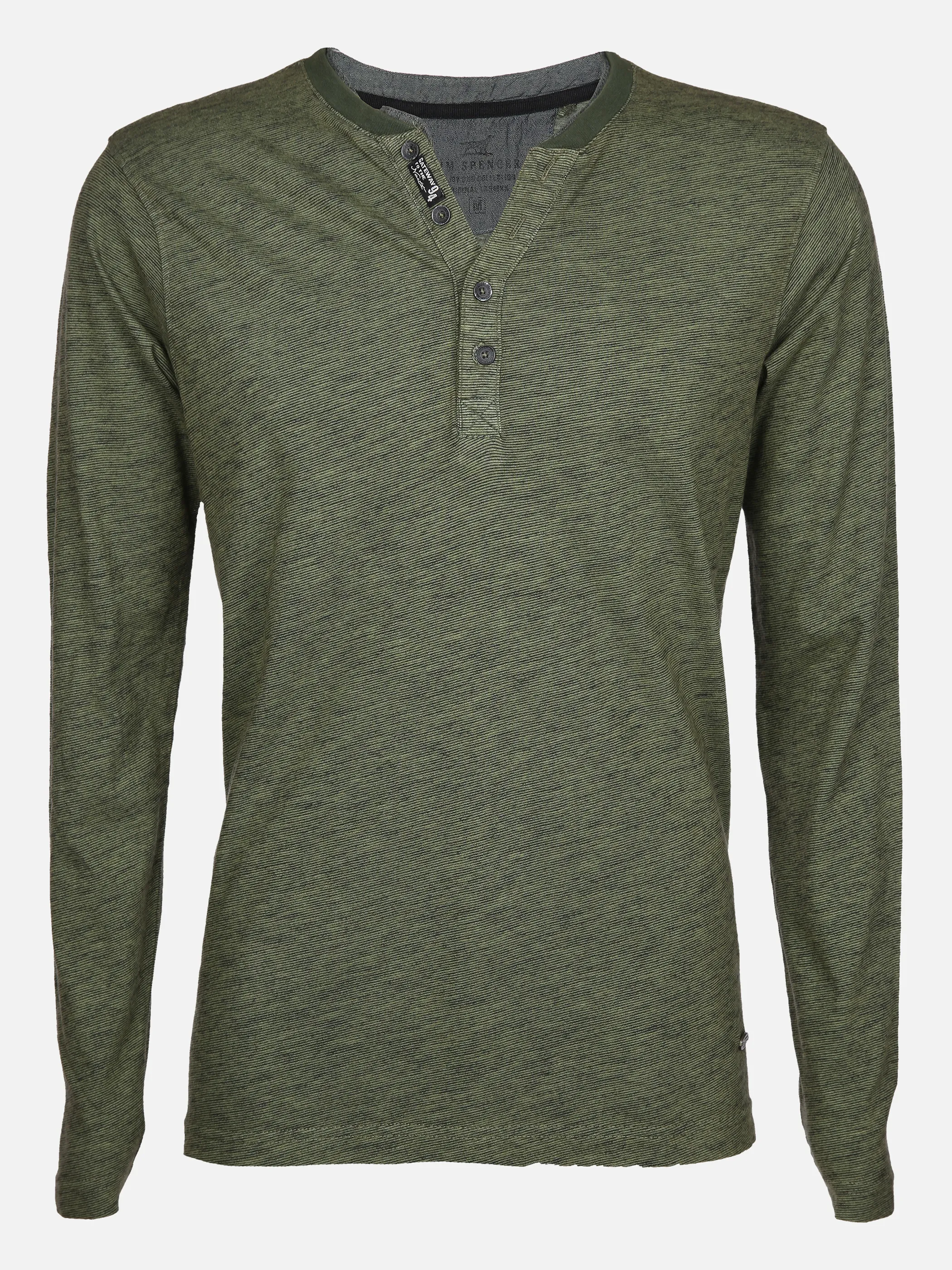 Herren Henley-Hemd - Langarm mit Knopfleiste