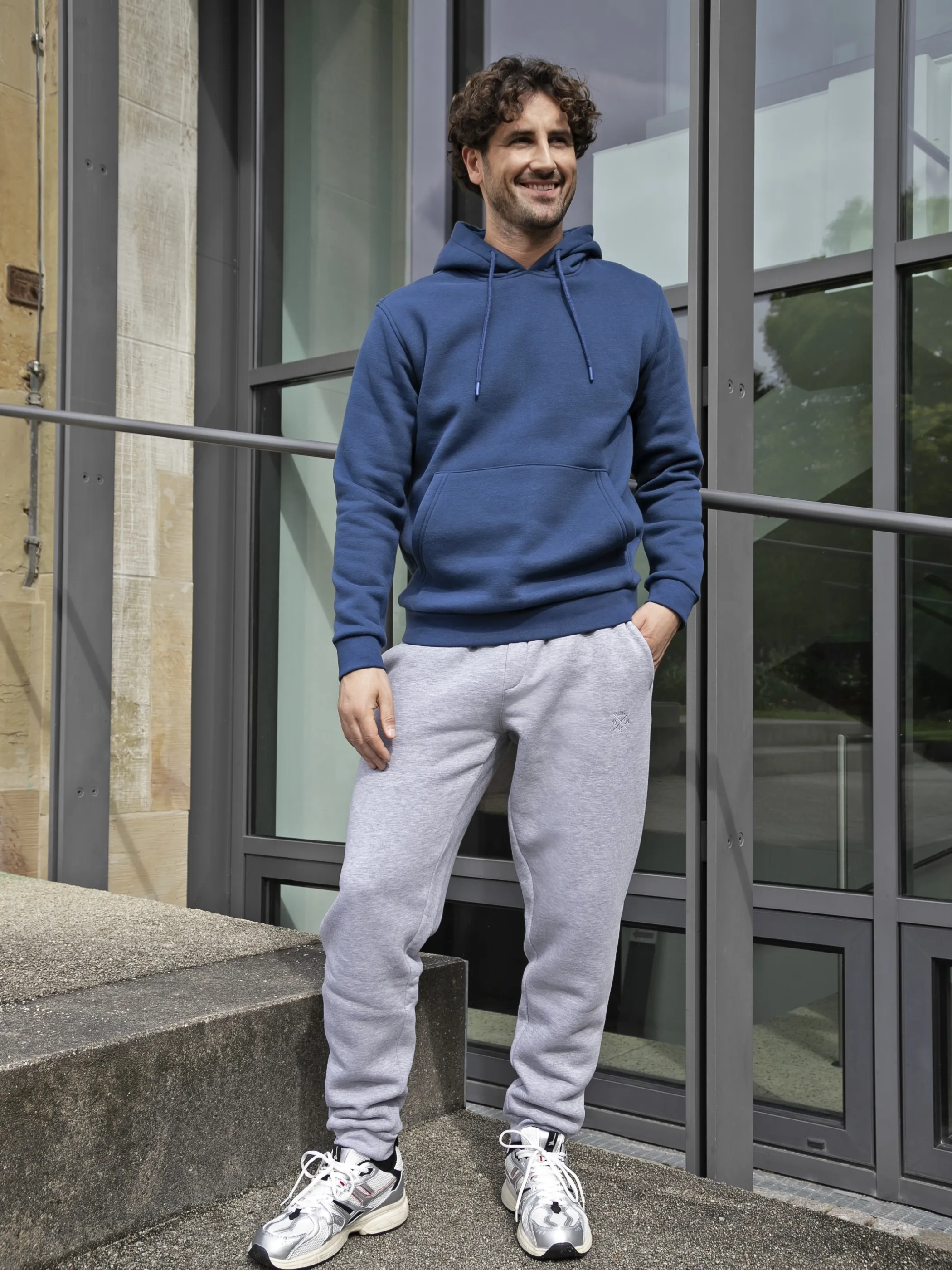 Jim Spencer He. Kapuzensweatshirt uni seasonal Blau 887929 JEANS 4