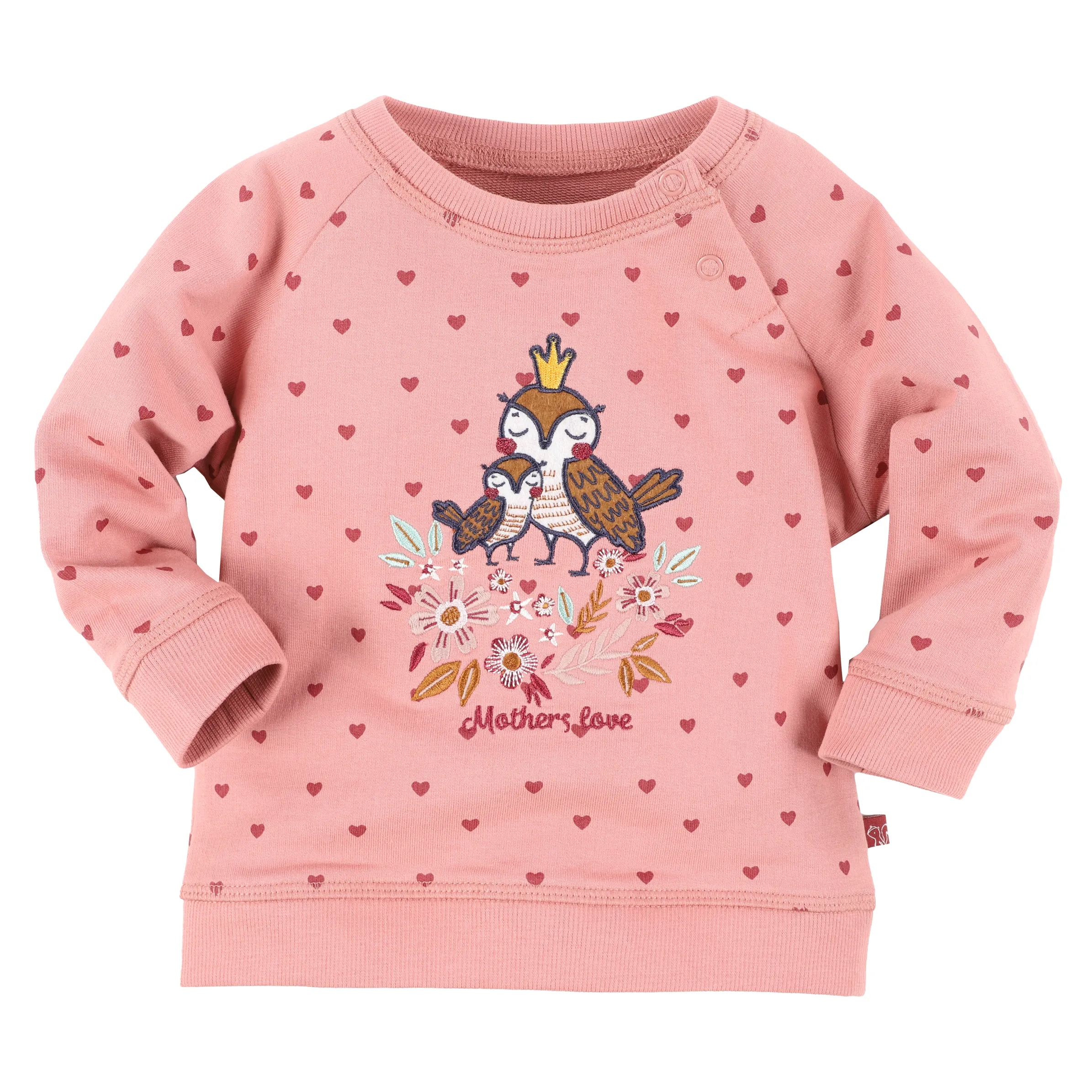 Bubble Gum BM Sweatshirt in altrosa mit Herzchen AOP Rosa 884937 ALTROSA 1