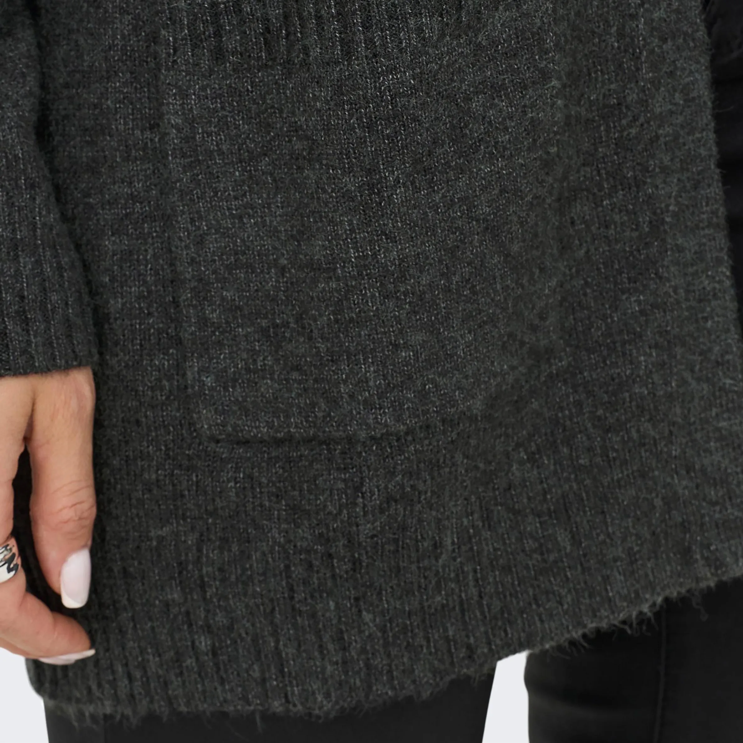 Only 15174274 ONLLESLY L/S OPEN CAR Grau 827401 179074001 3 Only 15174274 ONLLESLY L/S OPEN CAR Grau 827401 179074001 3