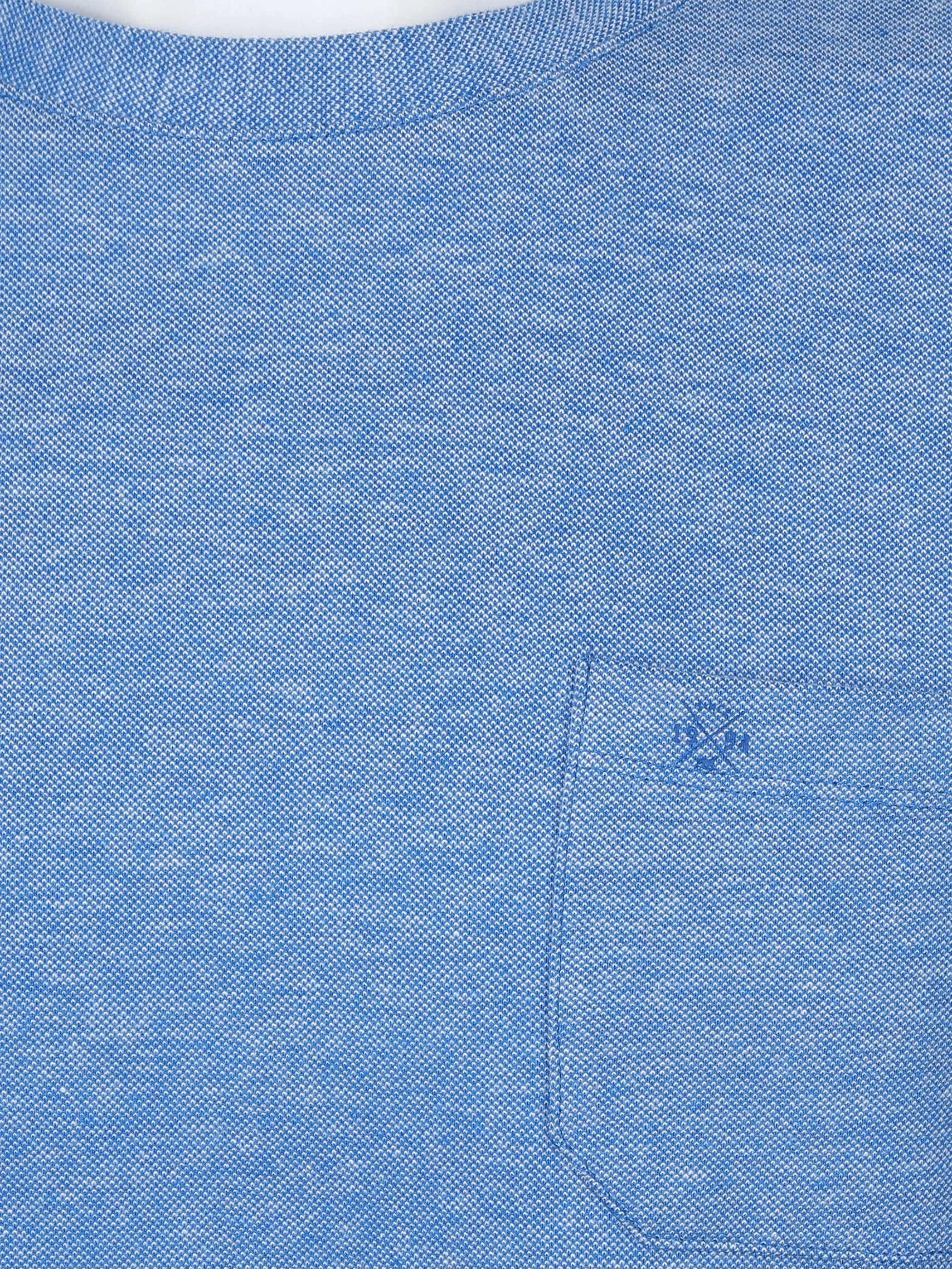 Jim Spencer He. T-Shirt 1/2 Arm pique Blau 862097 BLUE MEL 3