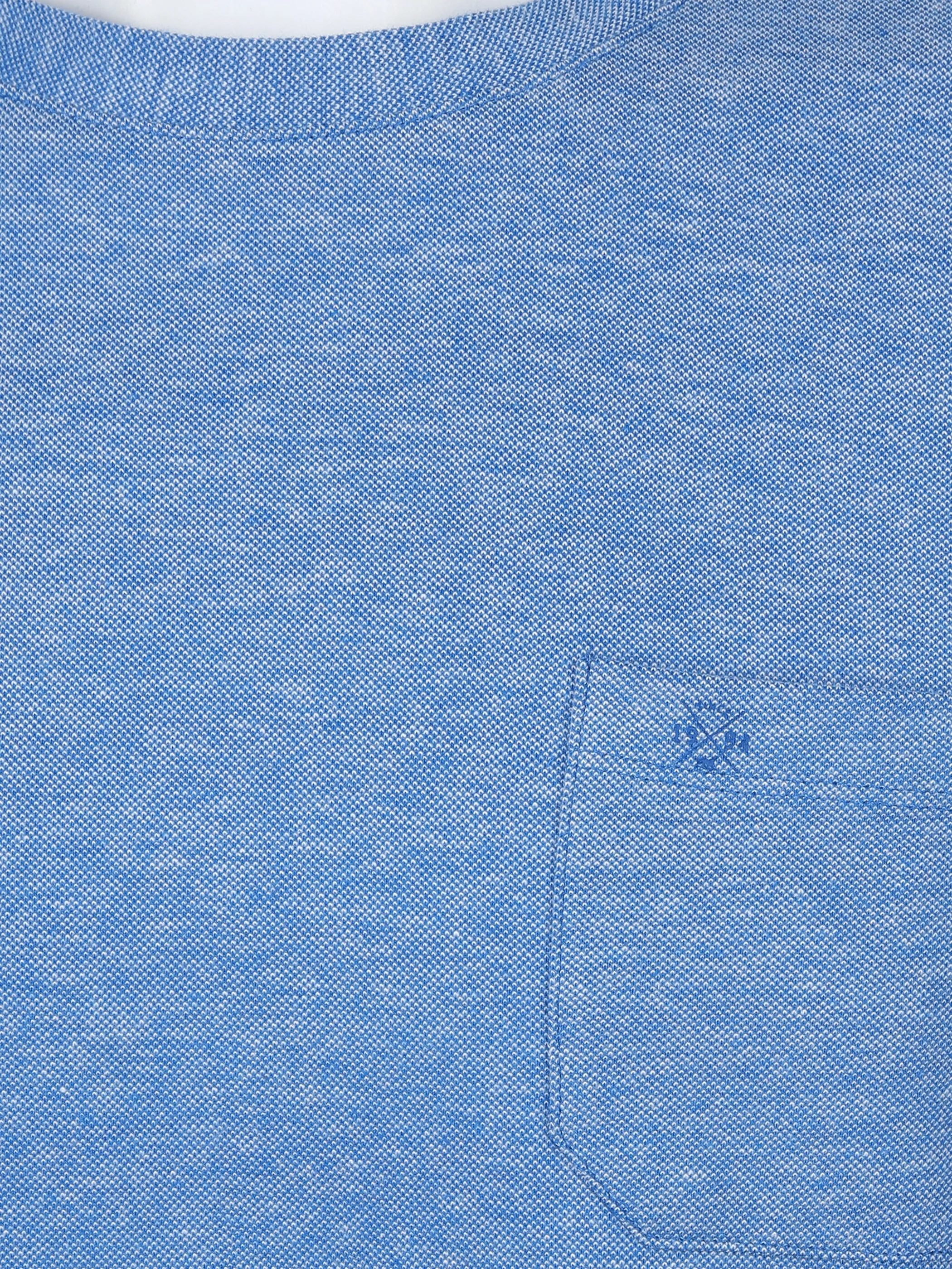 Jim Spencer He. T-Shirt 1/2 Arm pique Blau 862097 BLUE MEL 3 Jim Spencer He. T-Shirt 1/2 Arm pique Blau 862097 BLUE MEL 3