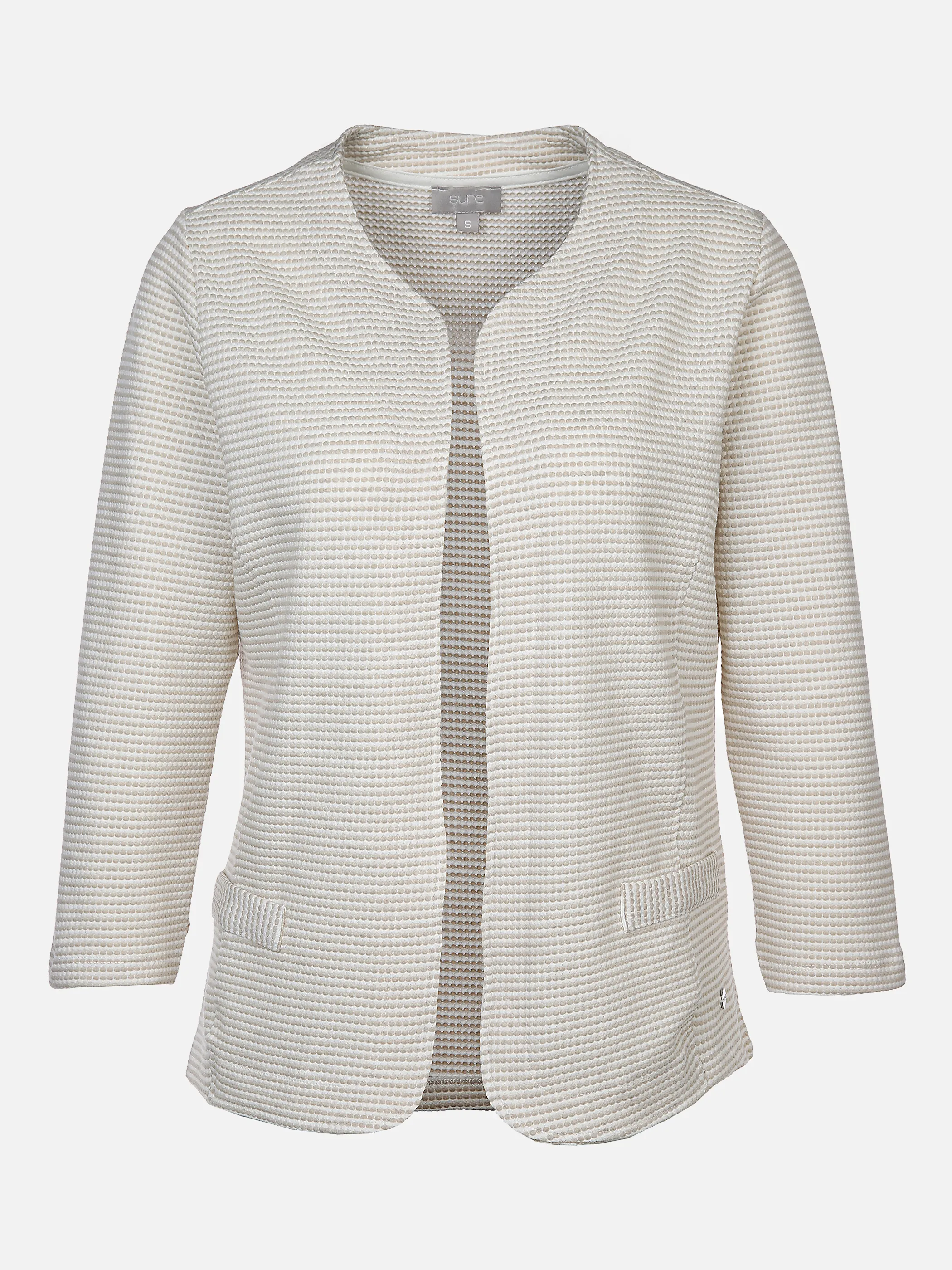 Sure Da-Jacquard Cardigan m.3/4 Arm Braun 876253 BEIGE/OFF 1 Sure Da-Jacquard Cardigan m.3/4 Arm Braun 876253 BEIGE/OFF 1