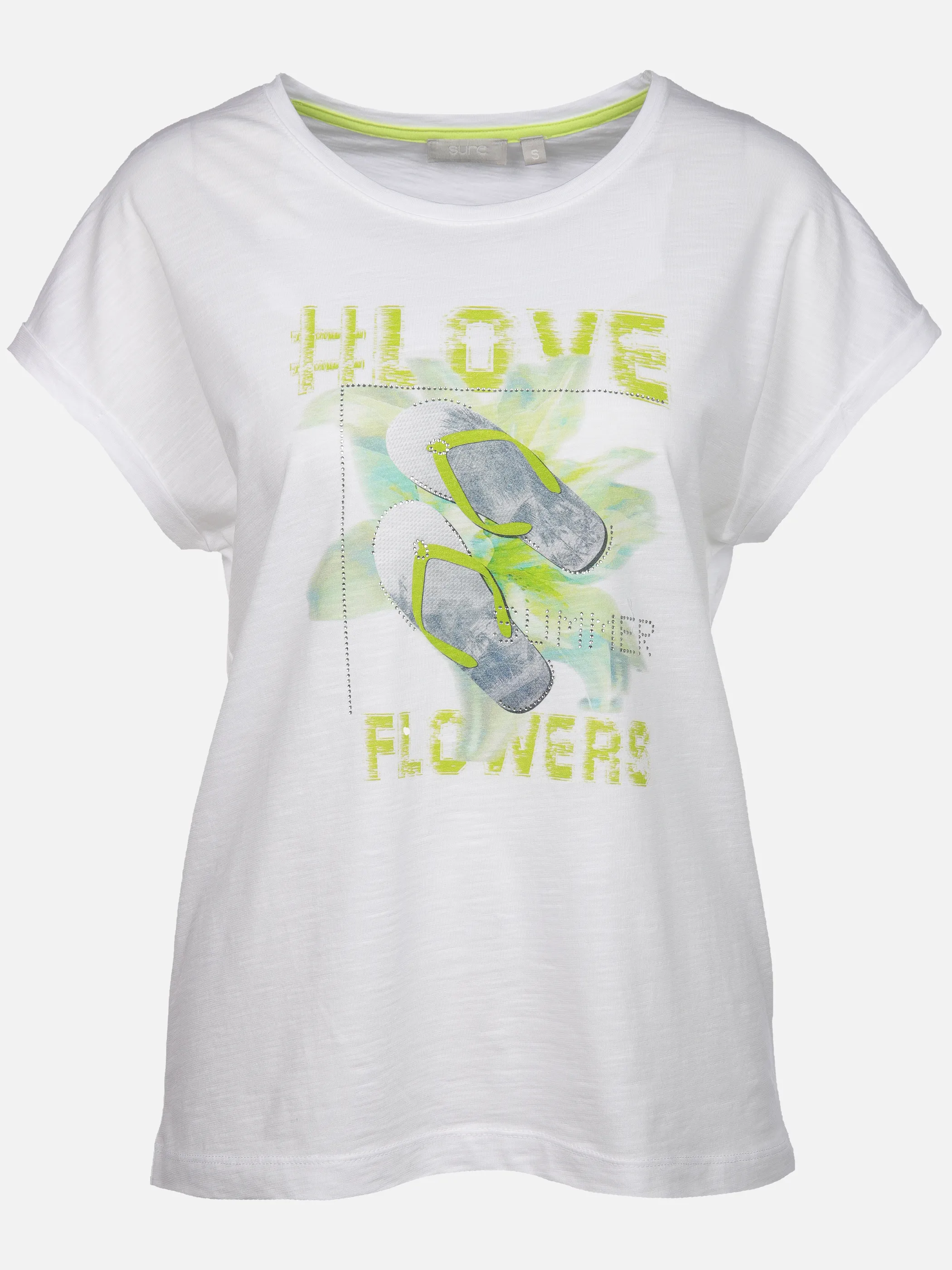 Sure Da-T-Shirt m. Frontprint Weiß 915308 FLIPFLOP 1