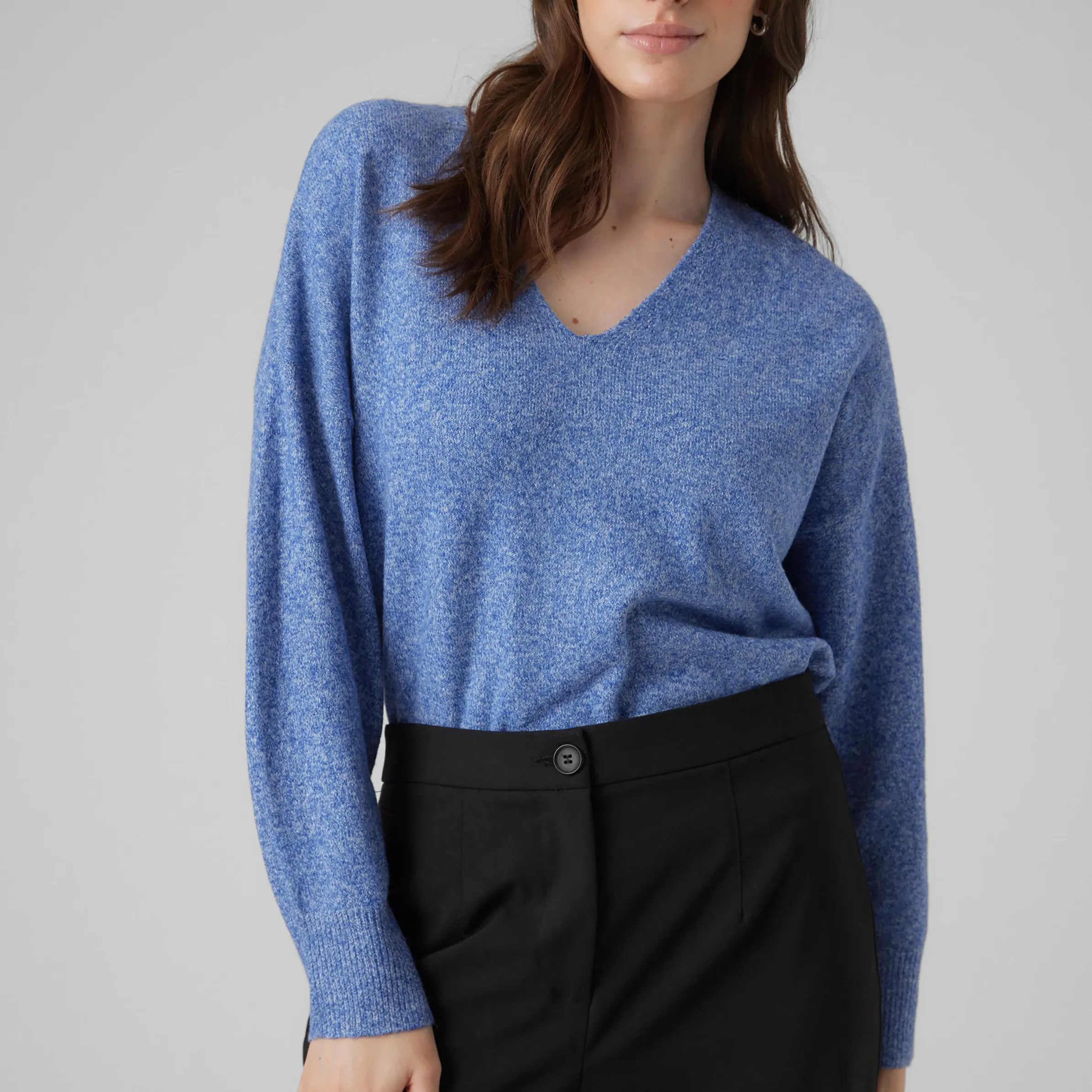 Vero Moda 10252090 VMDOFFY LS V-NECK BLO Blau 854396 292659001 3 Vero Moda 10252090 VMDOFFY LS V-NECK BLO Blau 854396 292659001 3