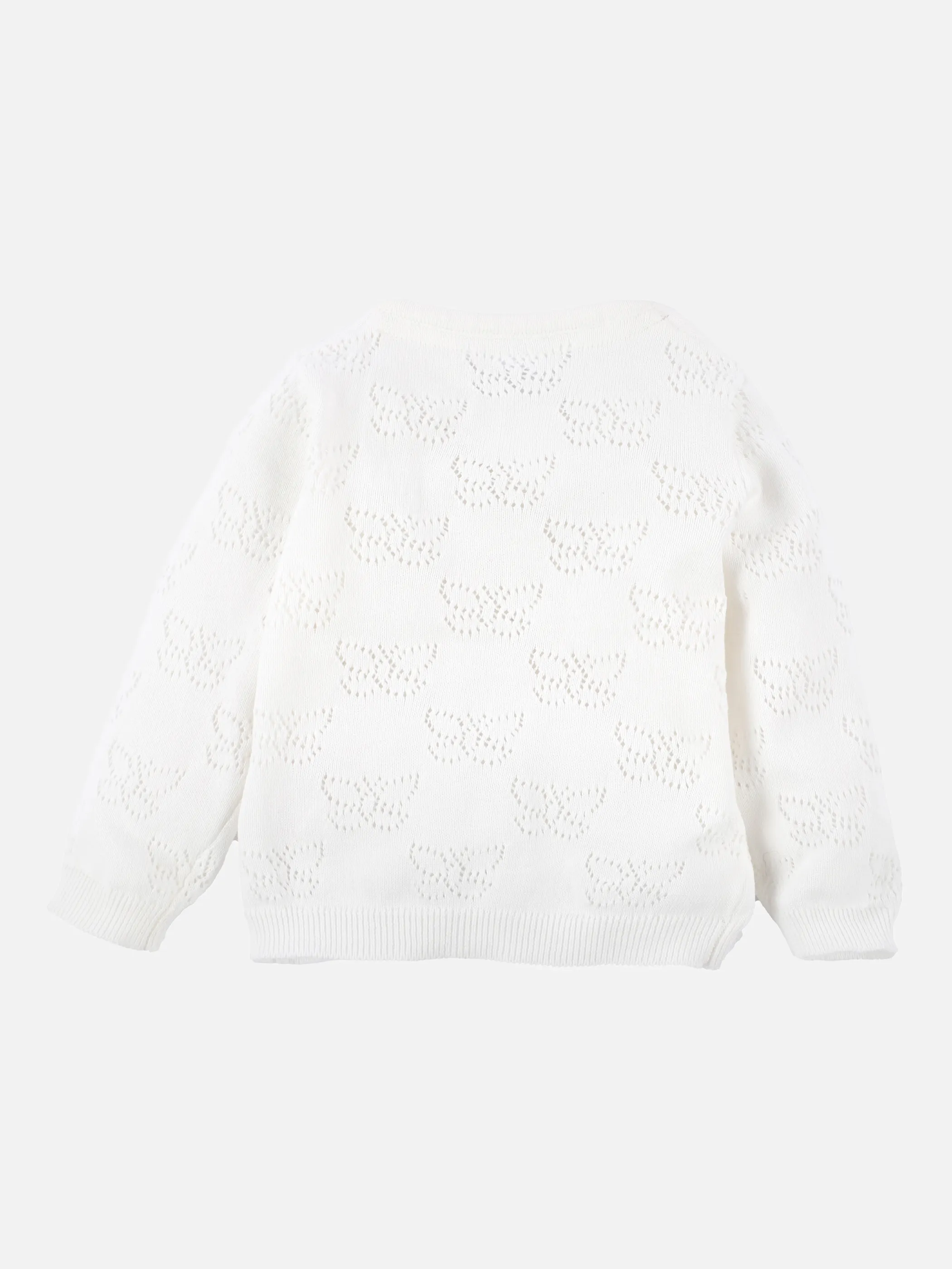 Bubble Gum BM Strick Cardigan mit Lochmuster Weiß 875613 WEIß 2 Bubble Gum BM Strick Cardigan mit Lochmuster Weiß 875613 WEIß 2