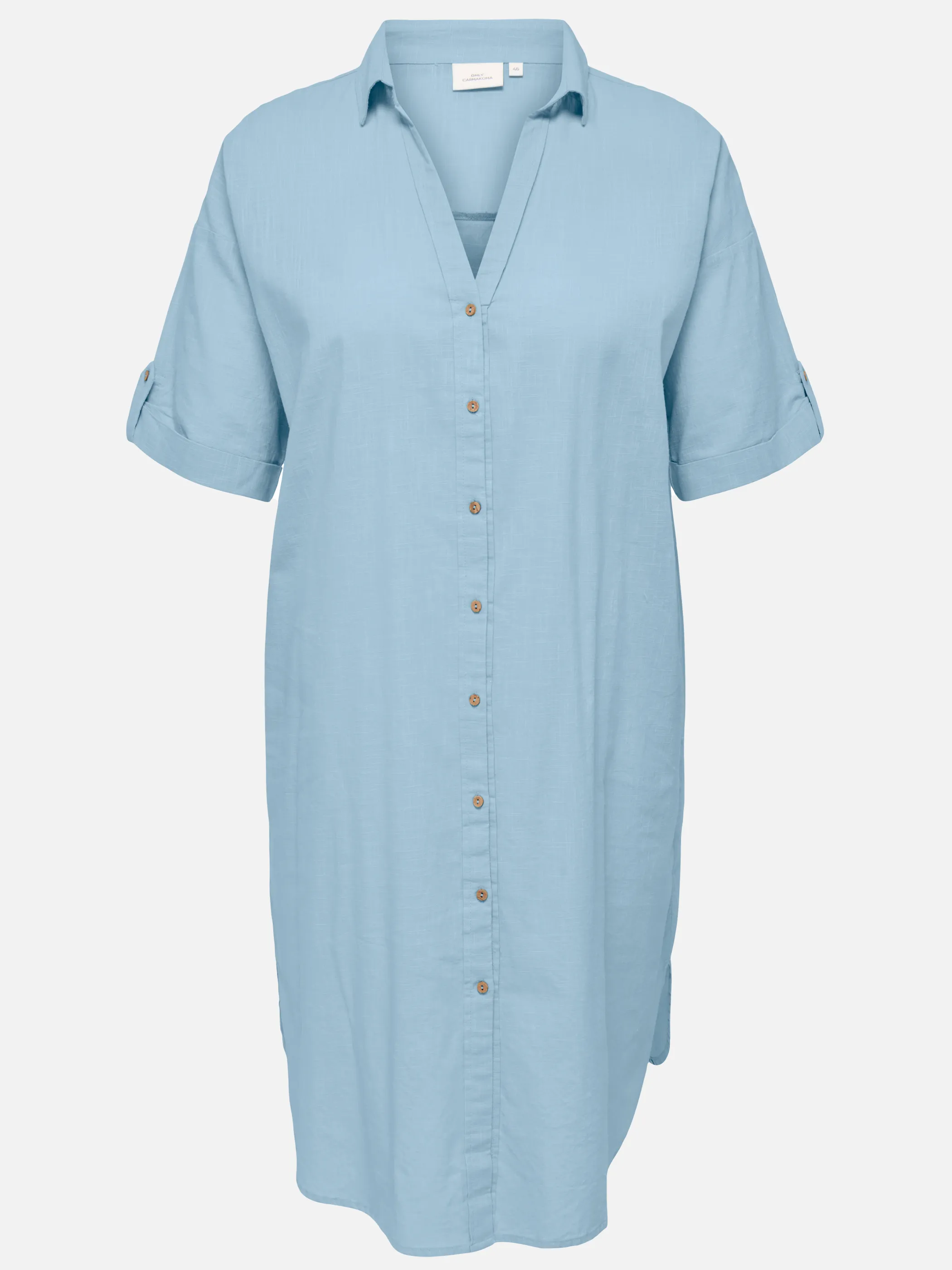 Only Carmakoma 15347141 CARCOCO SS  BLK SHIRT Blau 910653 299897 1