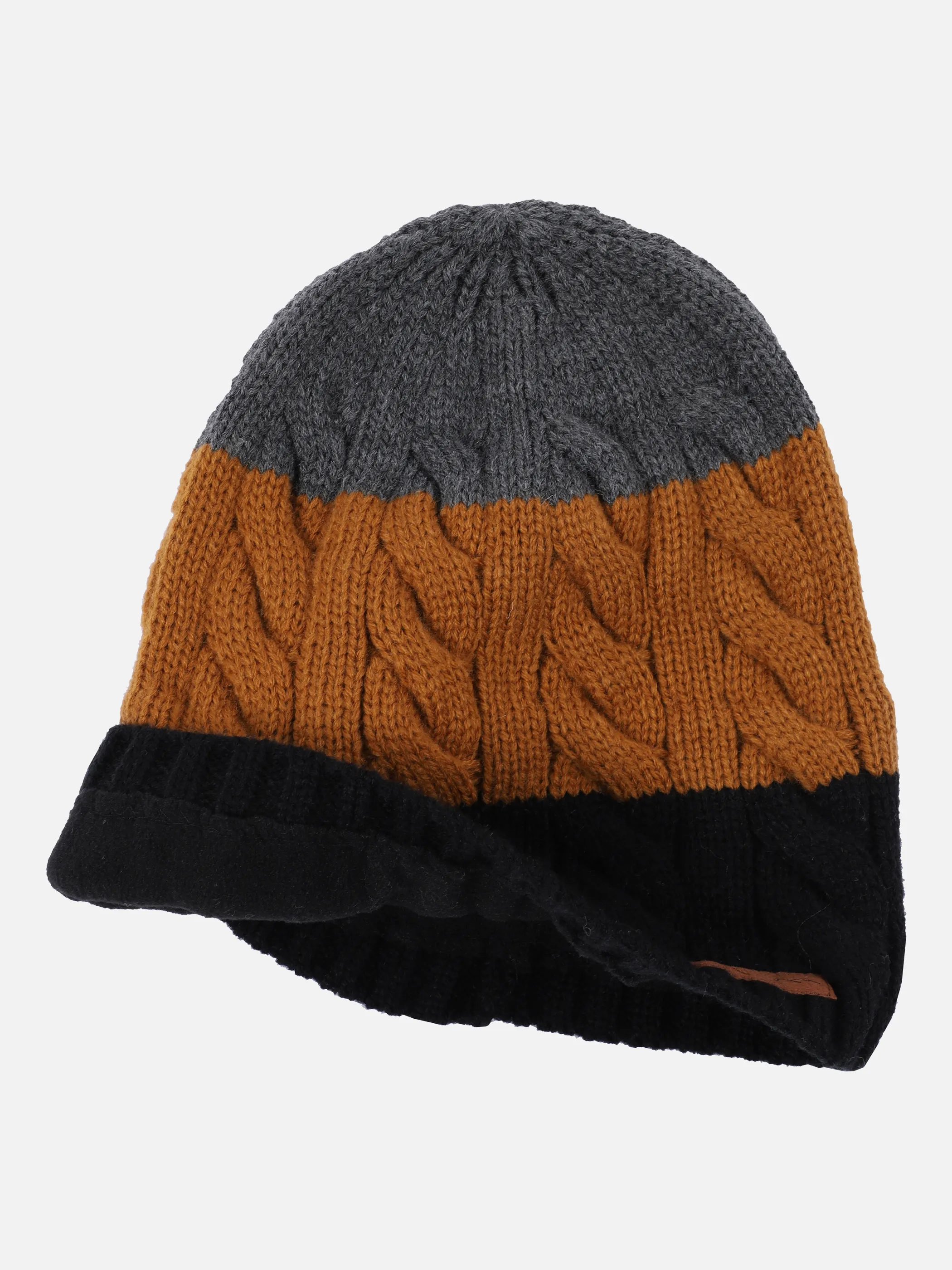 Stop + Go TB Strickmütze in schwarz/gelb Schwarz 858148 SCHWARZ 3 Stop + Go TB Strickmütze in schwarz/gelb Schwarz 858148 SCHWARZ 3