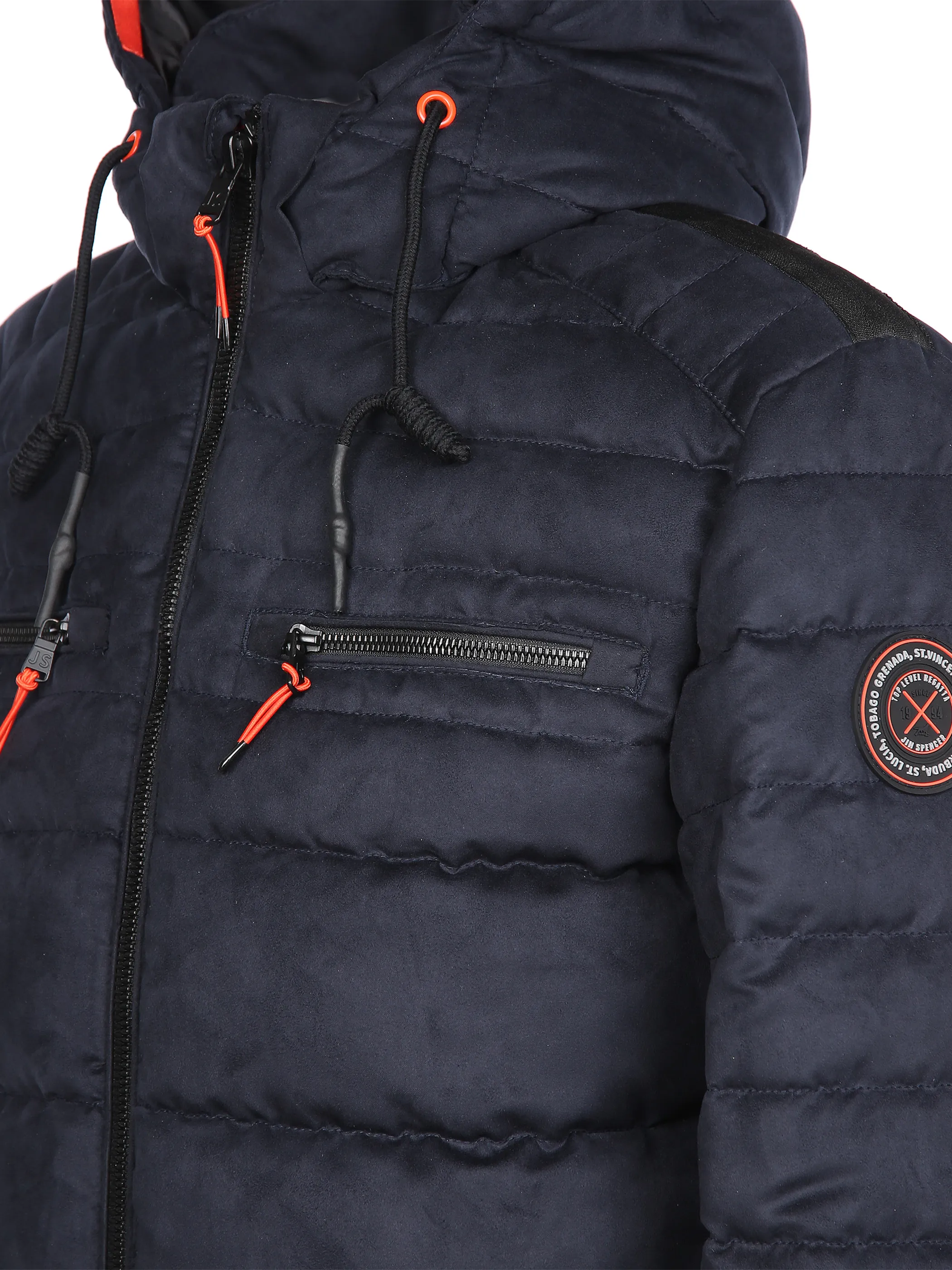 Jim Spencer He. Velour-Steppjacke Blau 856100 NAVY 3 Jim Spencer He. Velour-Steppjacke Blau 856100 NAVY 3