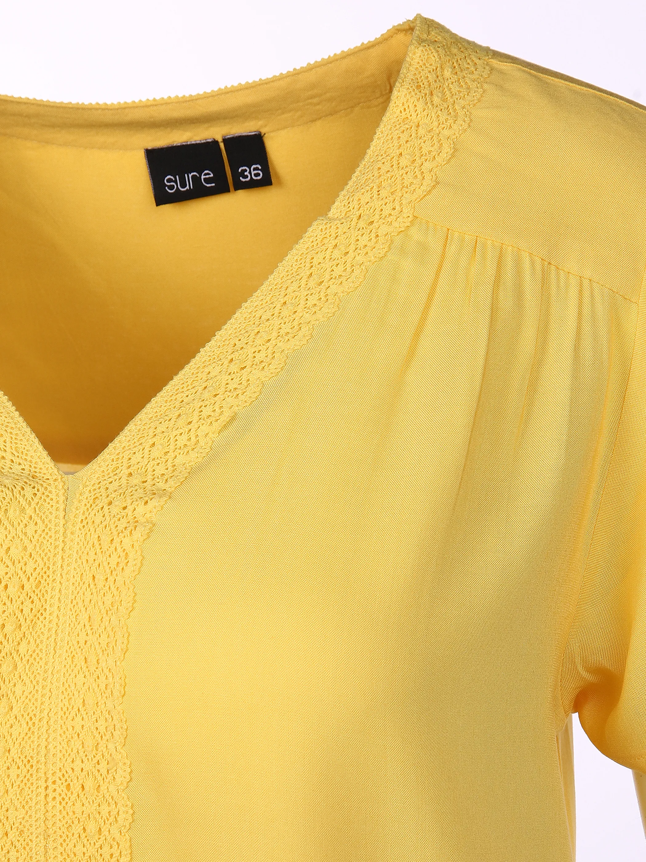 Sure Da-Viskosebluse V-Ausschnitt Gelb 853388 CURRY 3 Sure Da-Viskosebluse V-Ausschnitt Gelb 853388 CURRY 3