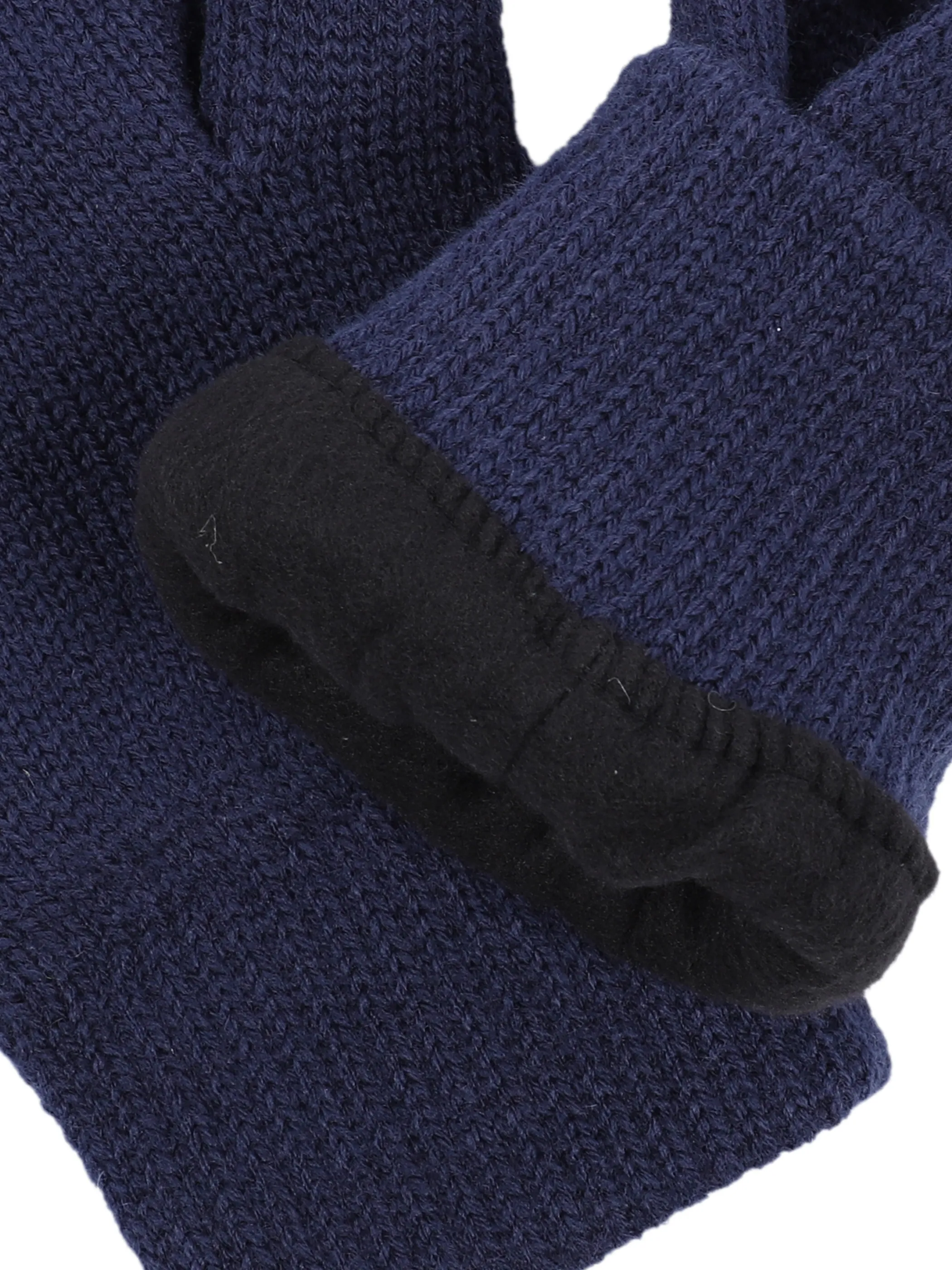 Jim Spencer He. Strickhandschuh Basic uni Blau 846372 NAVY 3