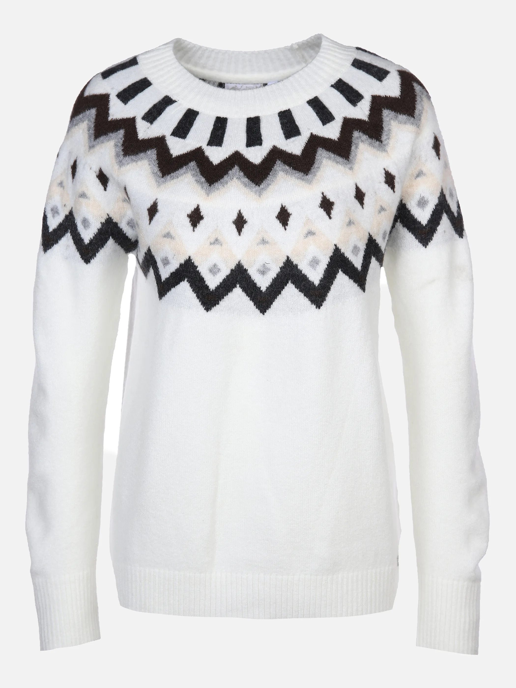 Lisa Tossa Da-Pullover m. Norwegerstrick Weiß 867700 OFFWH/MULT 1 Lisa Tossa Da-Pullover m. Norwegerstrick Weiß 867700 OFFWH/MULT 1
