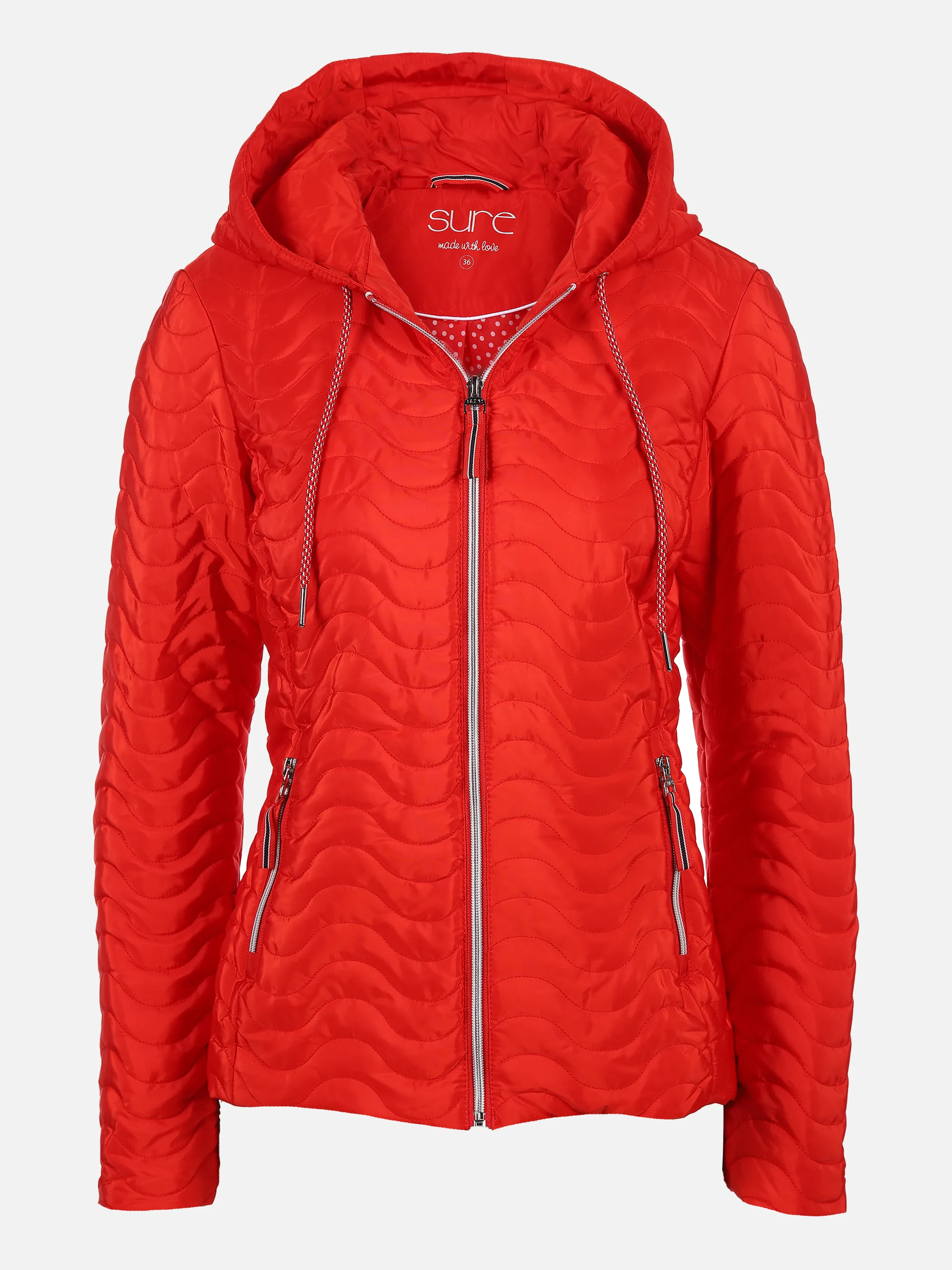 Sure Da-Steppjacke m. Kapuze Rot 829166 RED 1