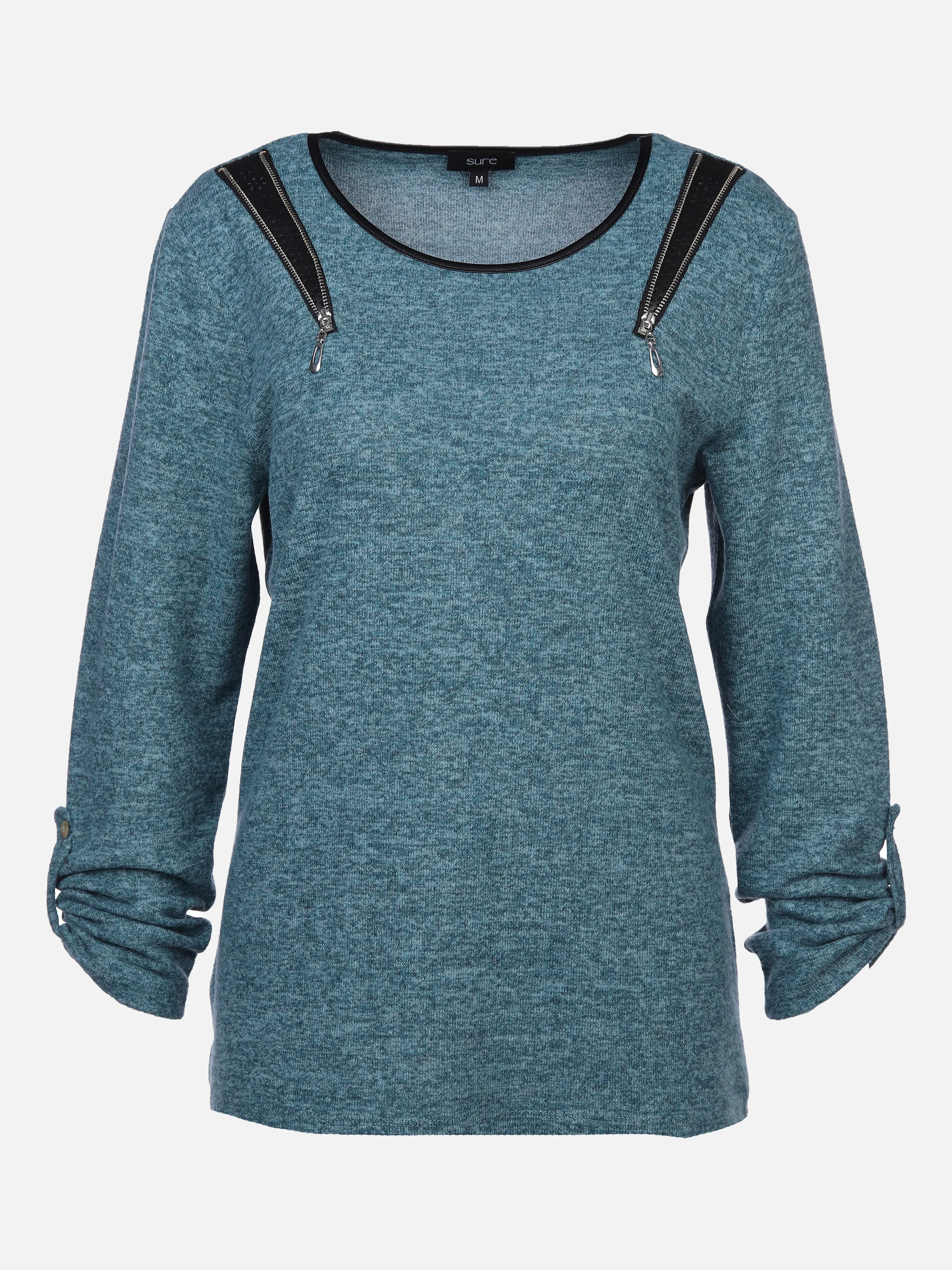 Sure Da-Flauschshirt m.Reißverschlus Grün 869368 PETROL MEL 1 Sure Da-Flauschshirt m.Reißverschlus Grün 869368 PETROL MEL 1